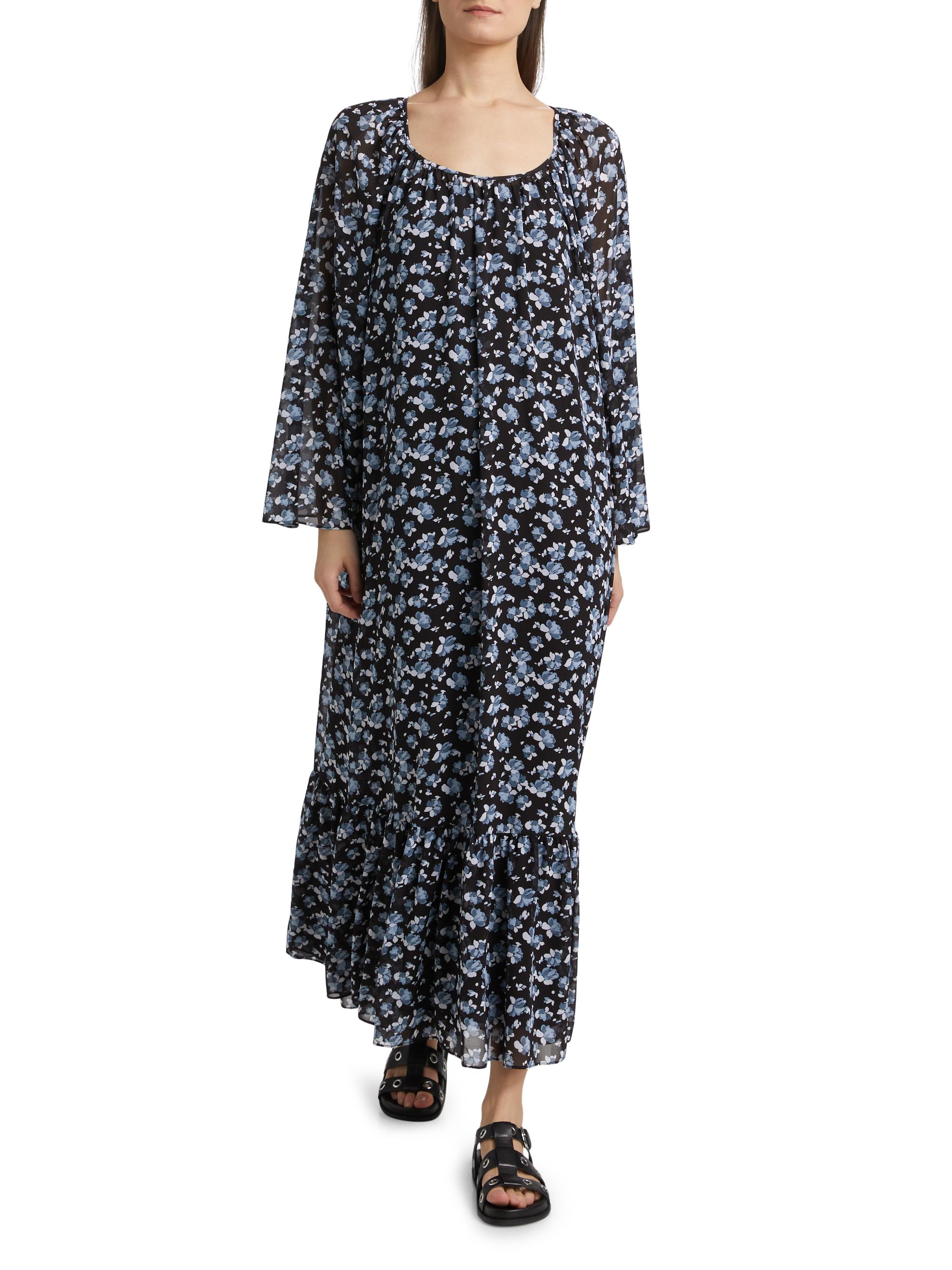 MICHAEL Michael Kors Floral Scoopneck Maxi Dress