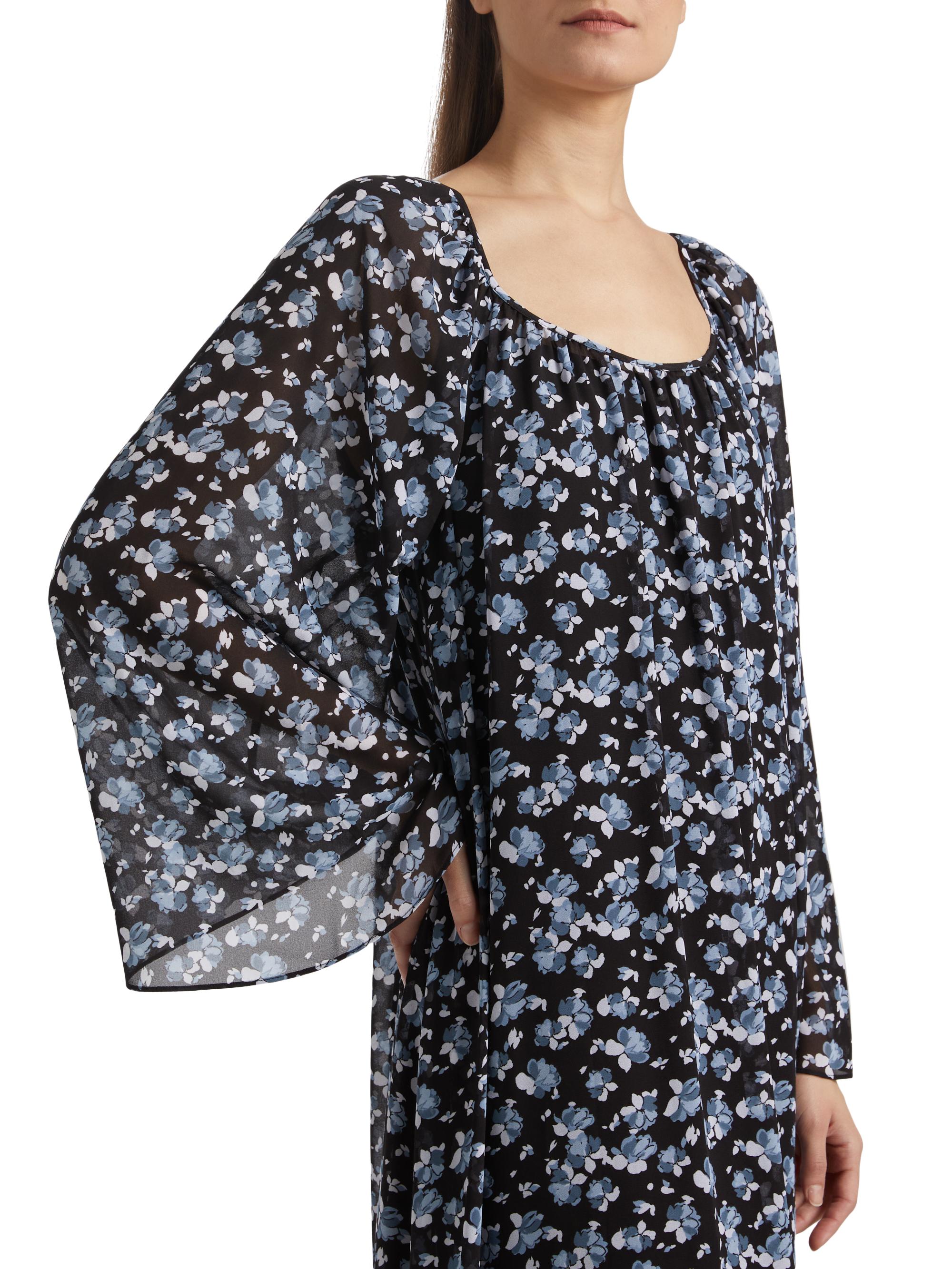 MICHAEL Michael Kors Floral Scoopneck Maxi Dress | Saks Fifth Avenue