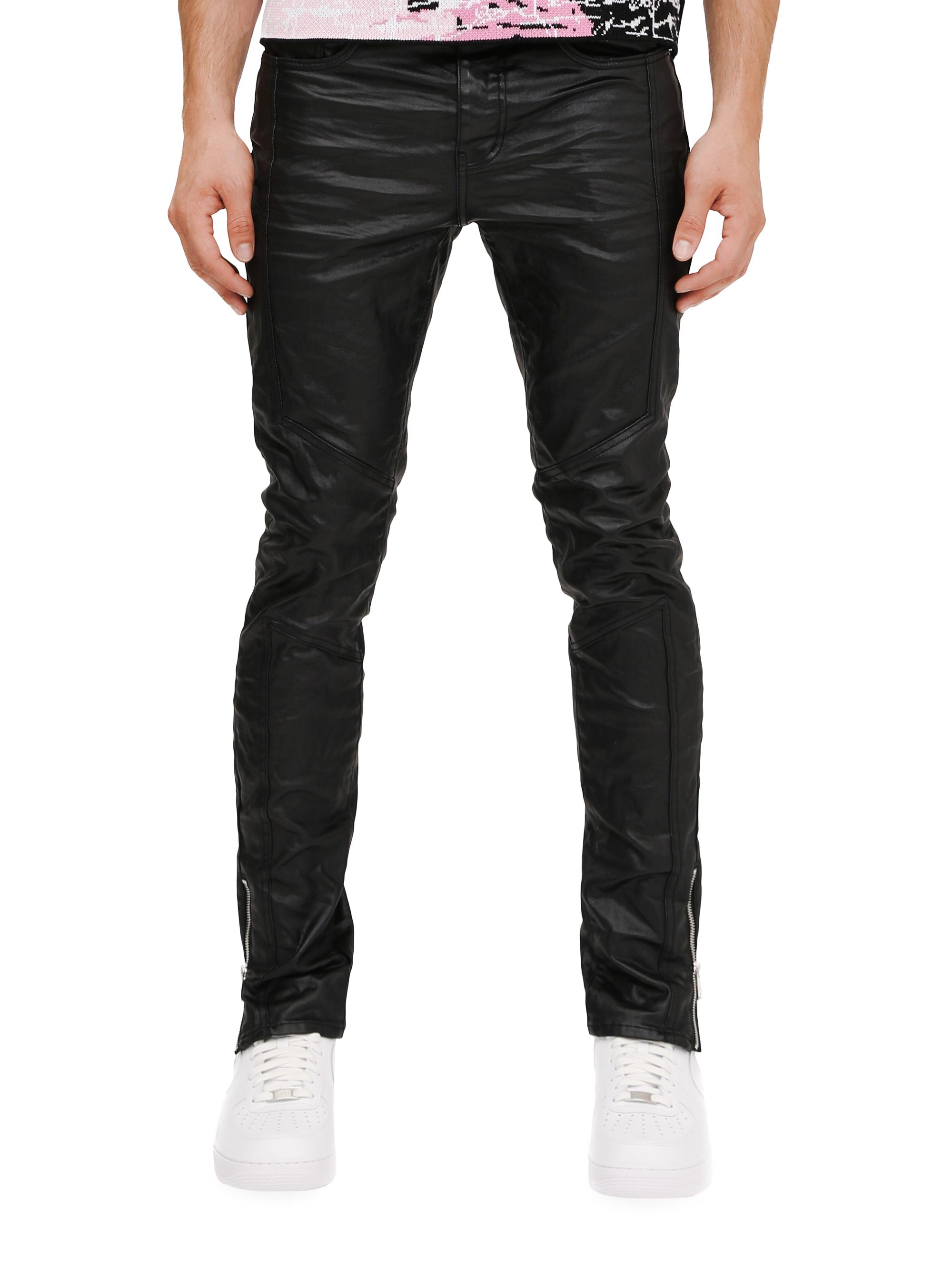 Purple Brand Skinny Shiny Stretch Zip Jeans | Saks Fifth Avenue