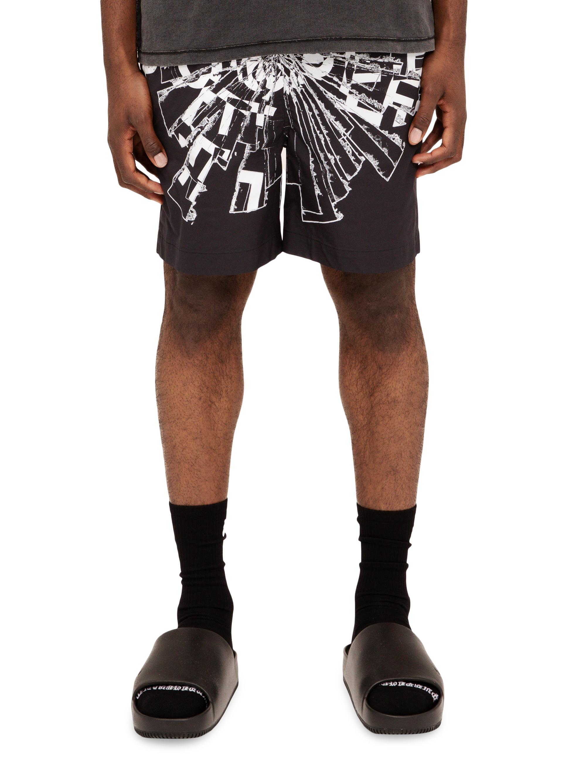 Purple Brand Men's Logo Graphic Swim Shorts - Black