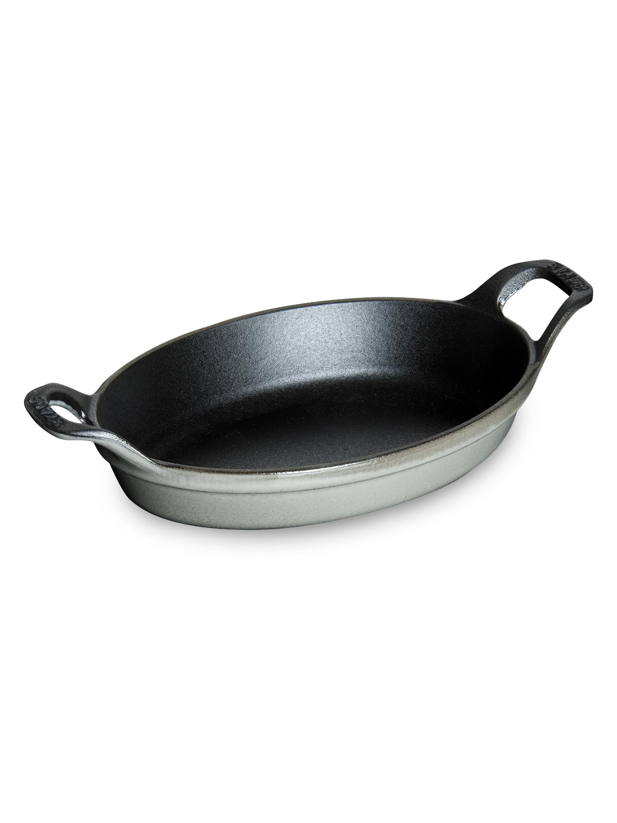 Staub Cast Iron Oval Baking Dish - Graphite Grey