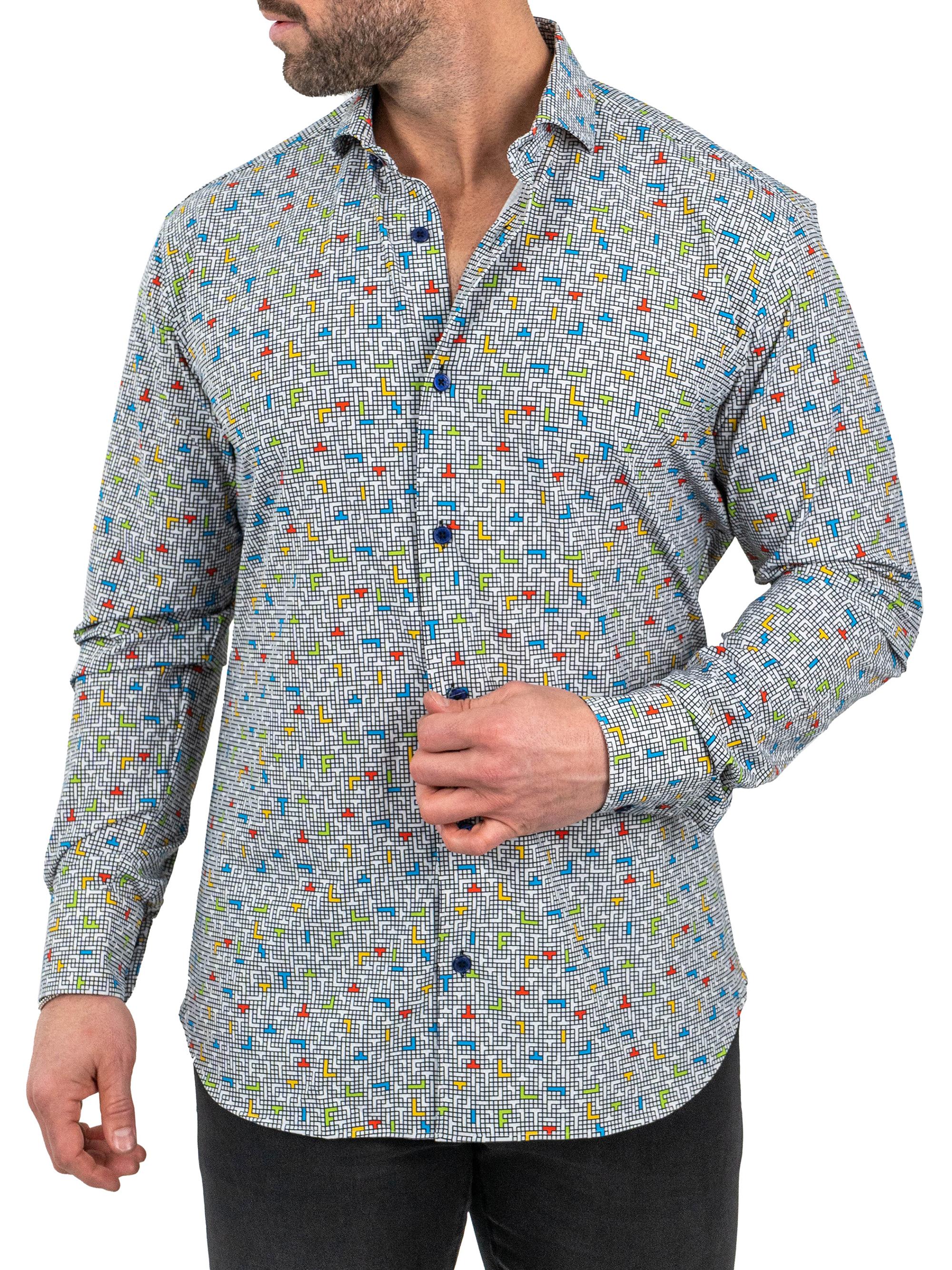 Maceoo Men's Einstein Stretch Shirt - Multicolored