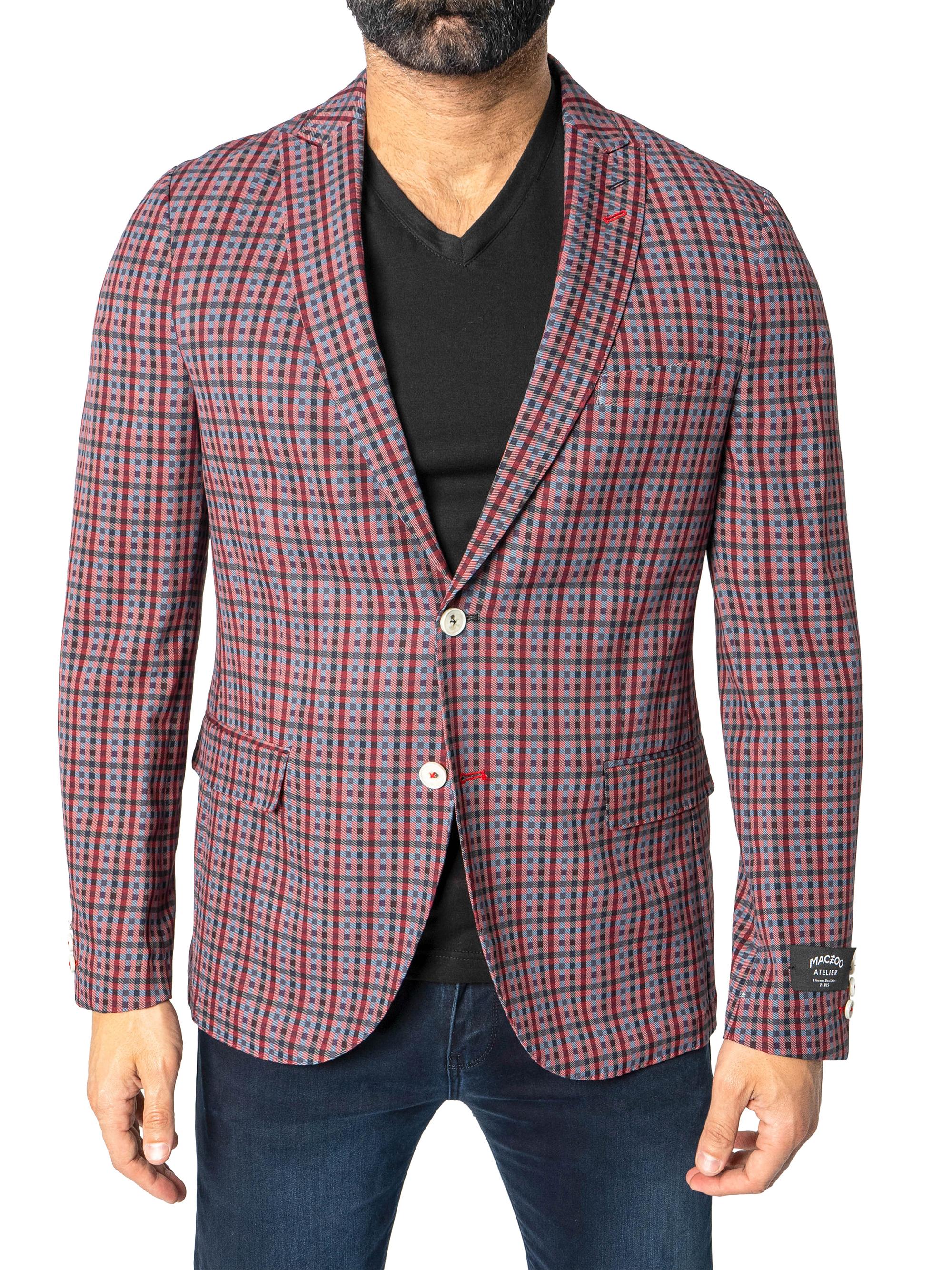 Maceoo Men's Unconstructed Descartes Blazer - Red