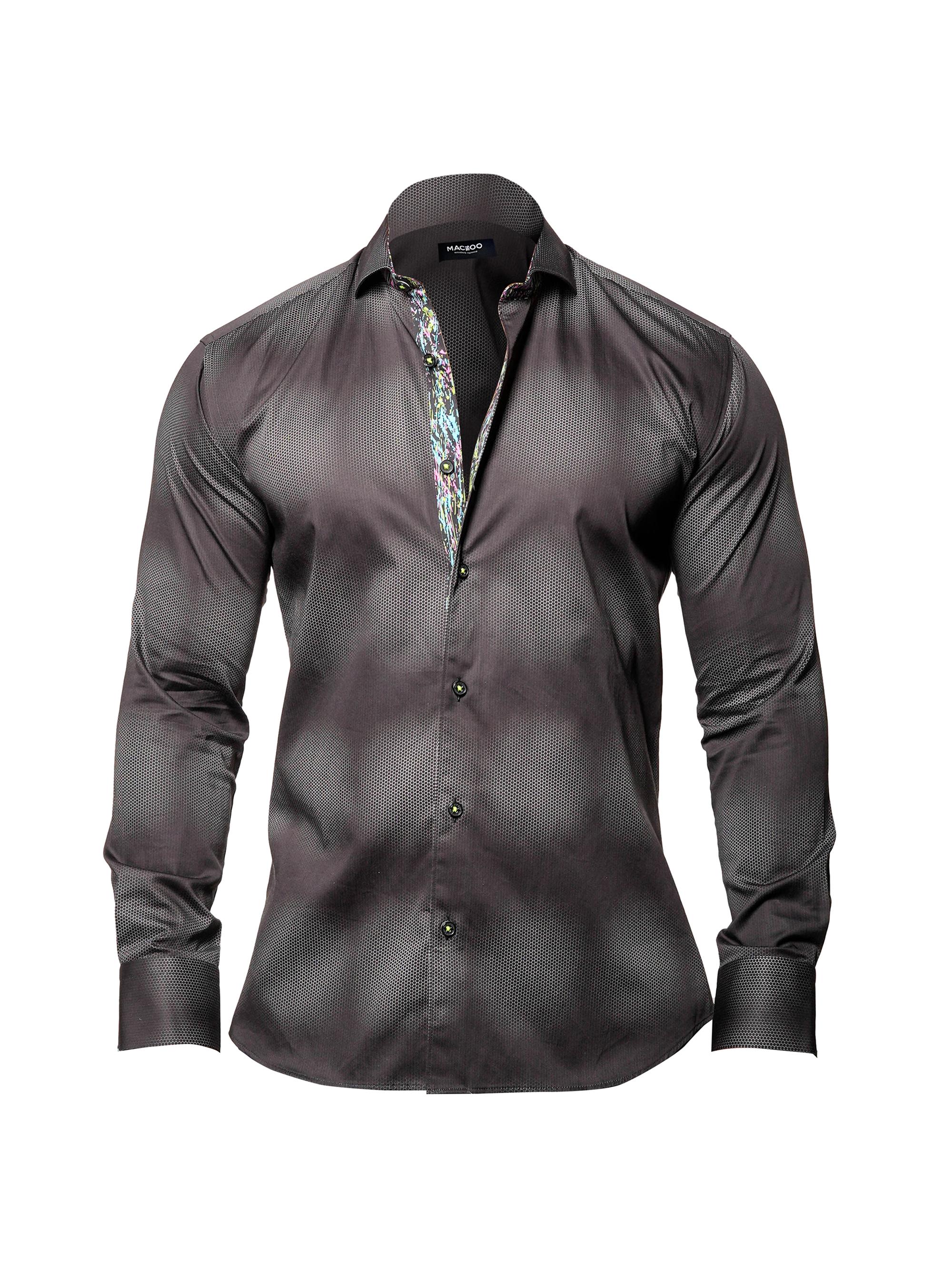 Maceoo Men's Einstein Tulle Effect Shirt - Black