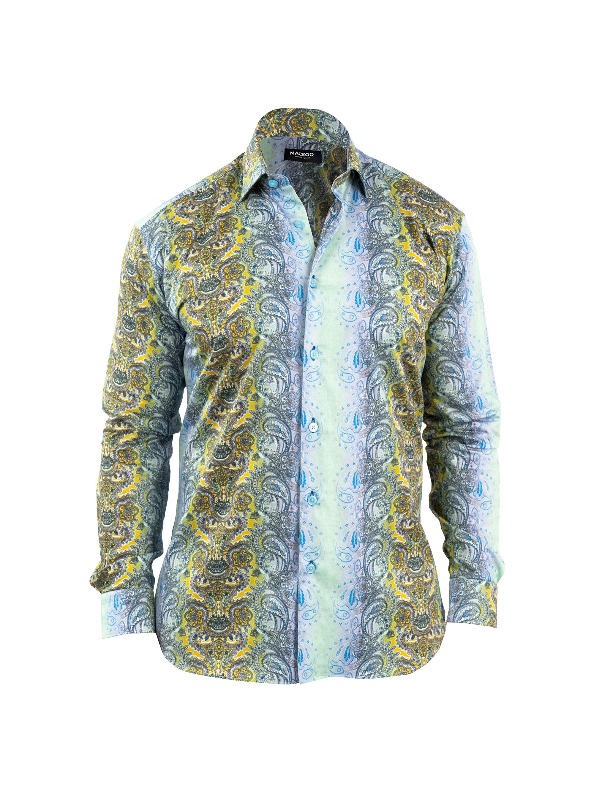 Maceoo Men's Fibonacci Paisley Luxe Shirt - Green