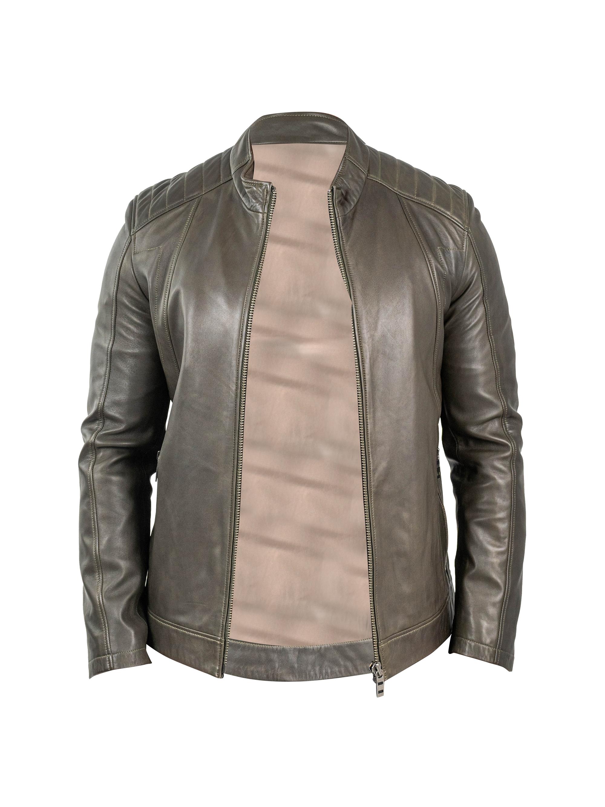 Maceoo Men's Leather Prime Jacket - Brown