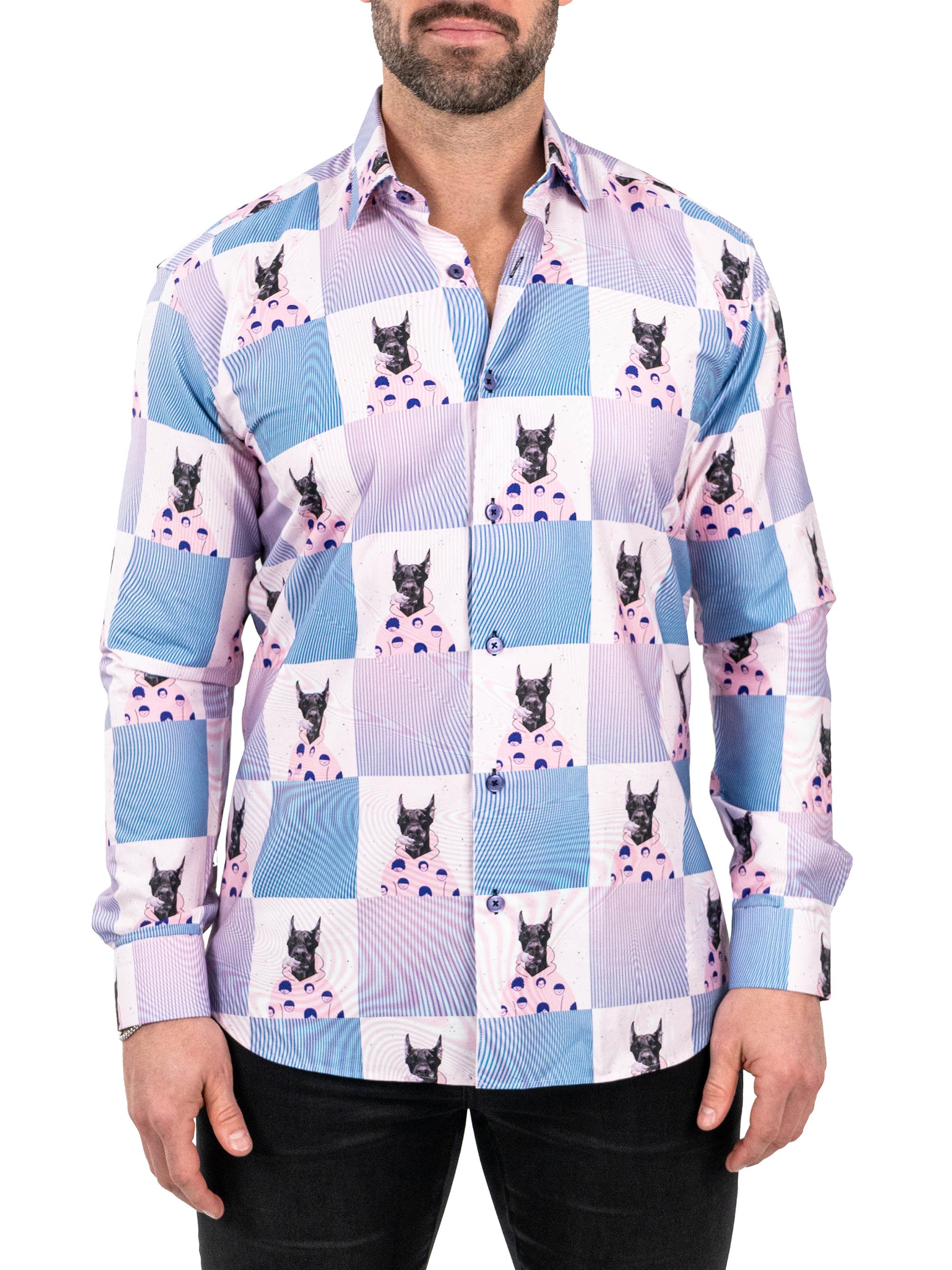 Maceoo Men's Fibonacci Snoop Shirt - Multicolored