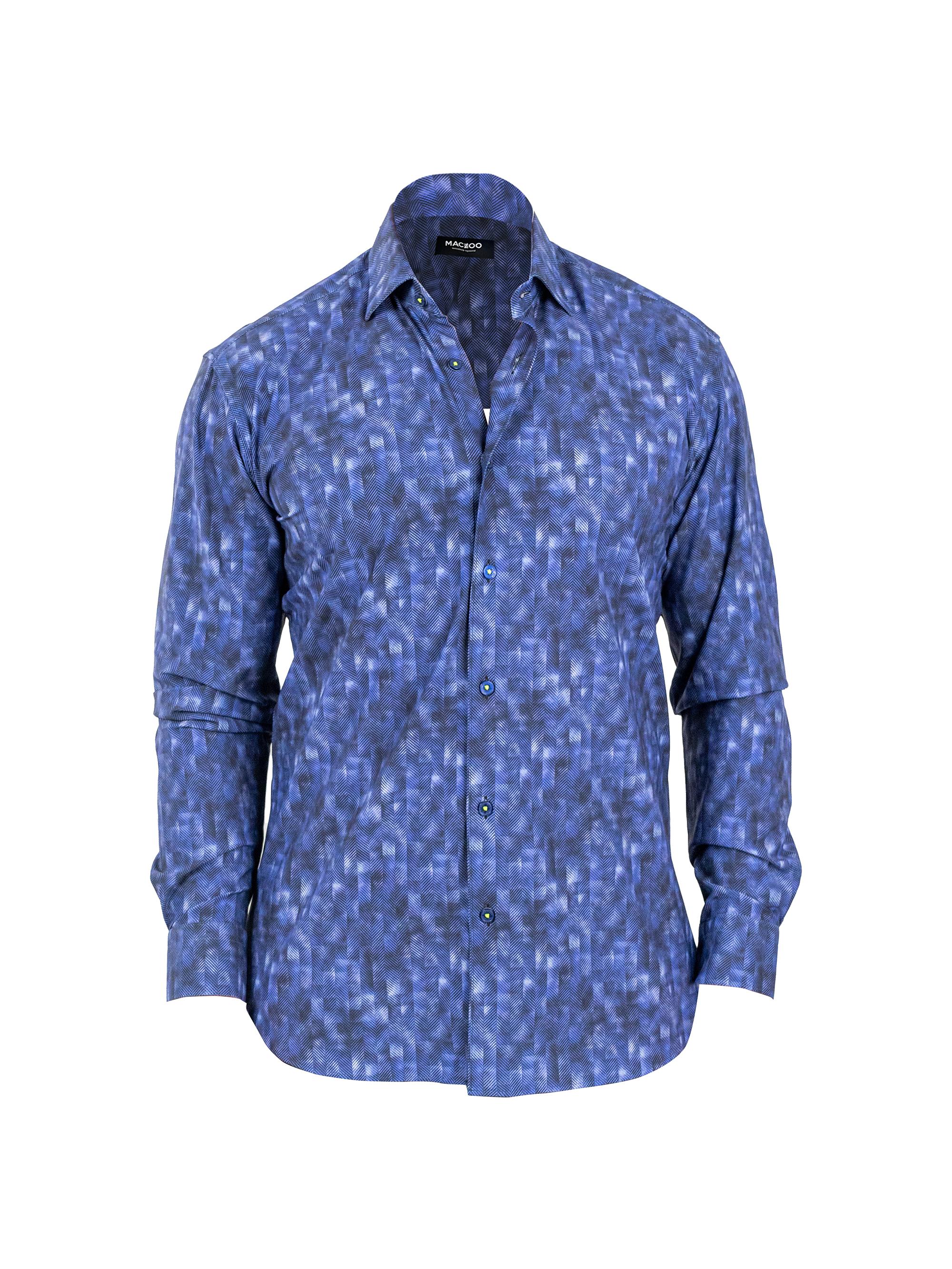 Maceoo Men's Einstein Stretch Shirt - Blue