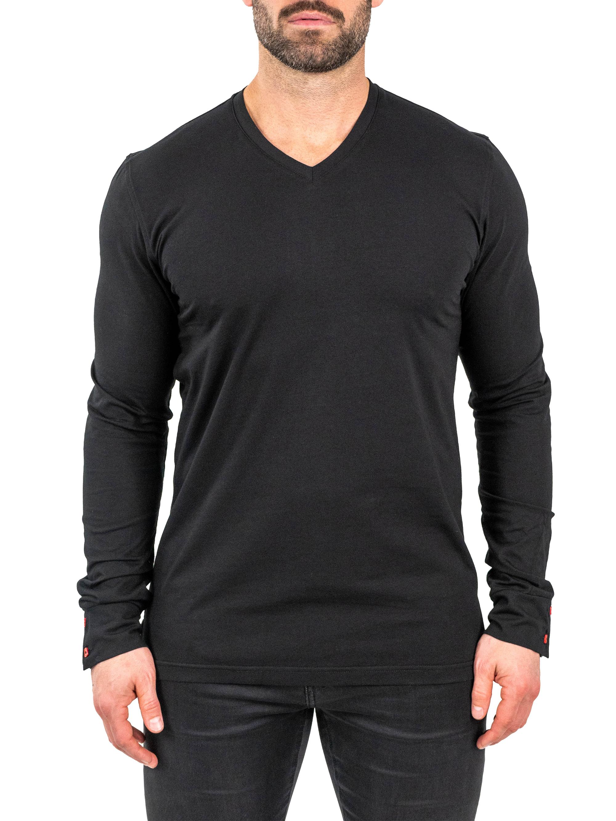Maceoo Men's V-Neck Edison T-Shirt - Black