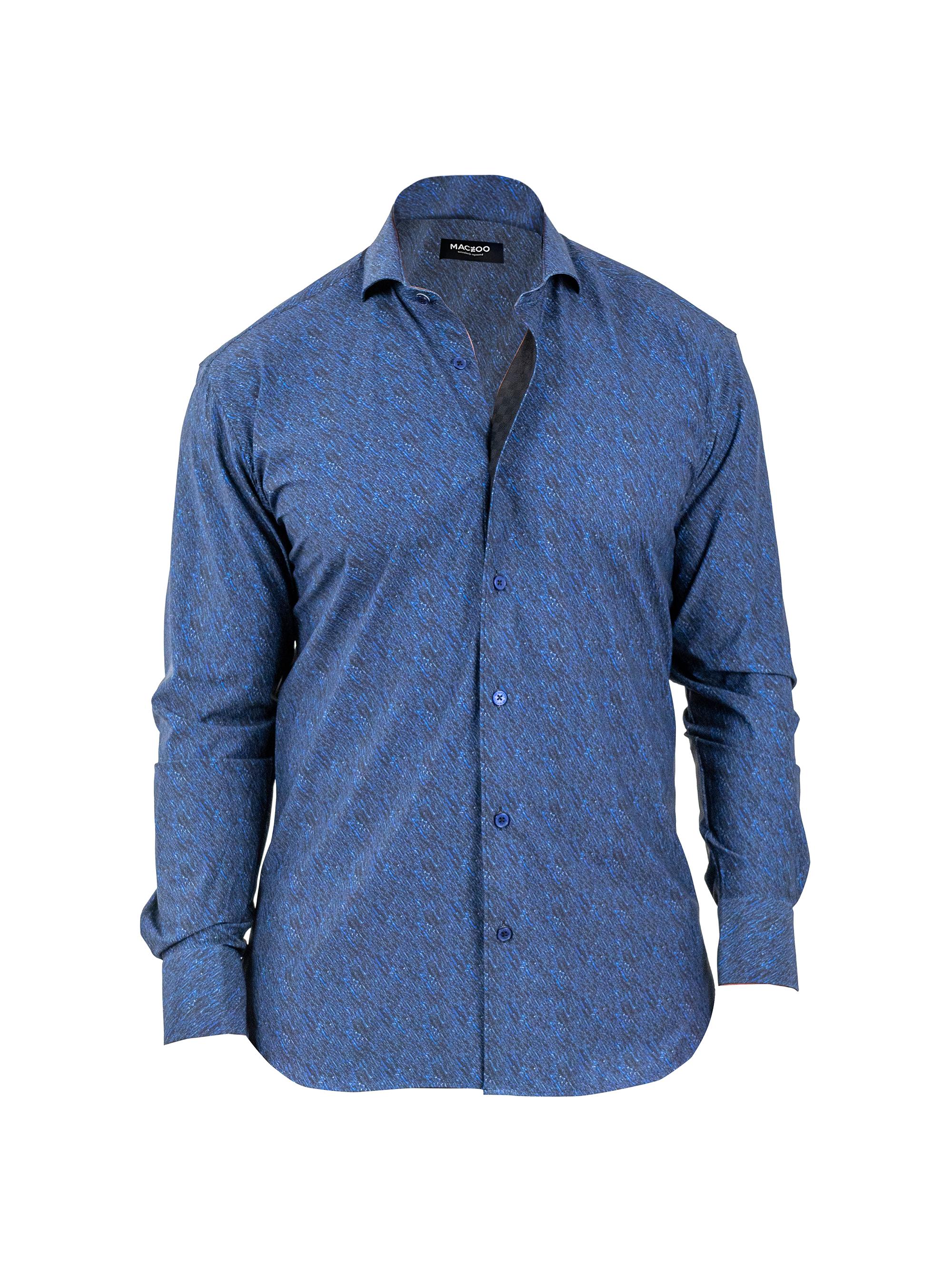 Maceoo Men's Einstein Stretch Shirt - Blue