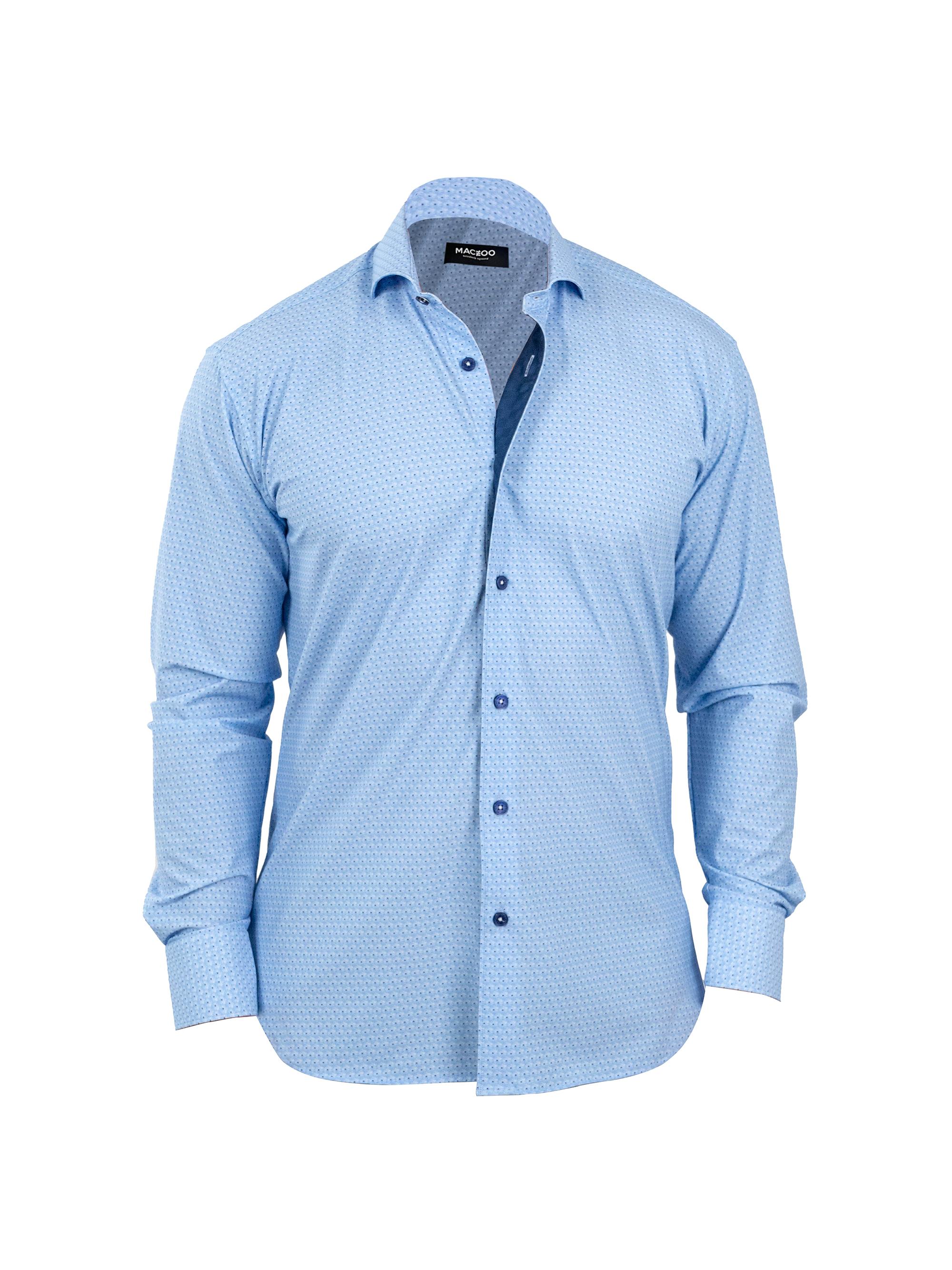 Maceoo Men's Einstein Stretch Shirt - Blue