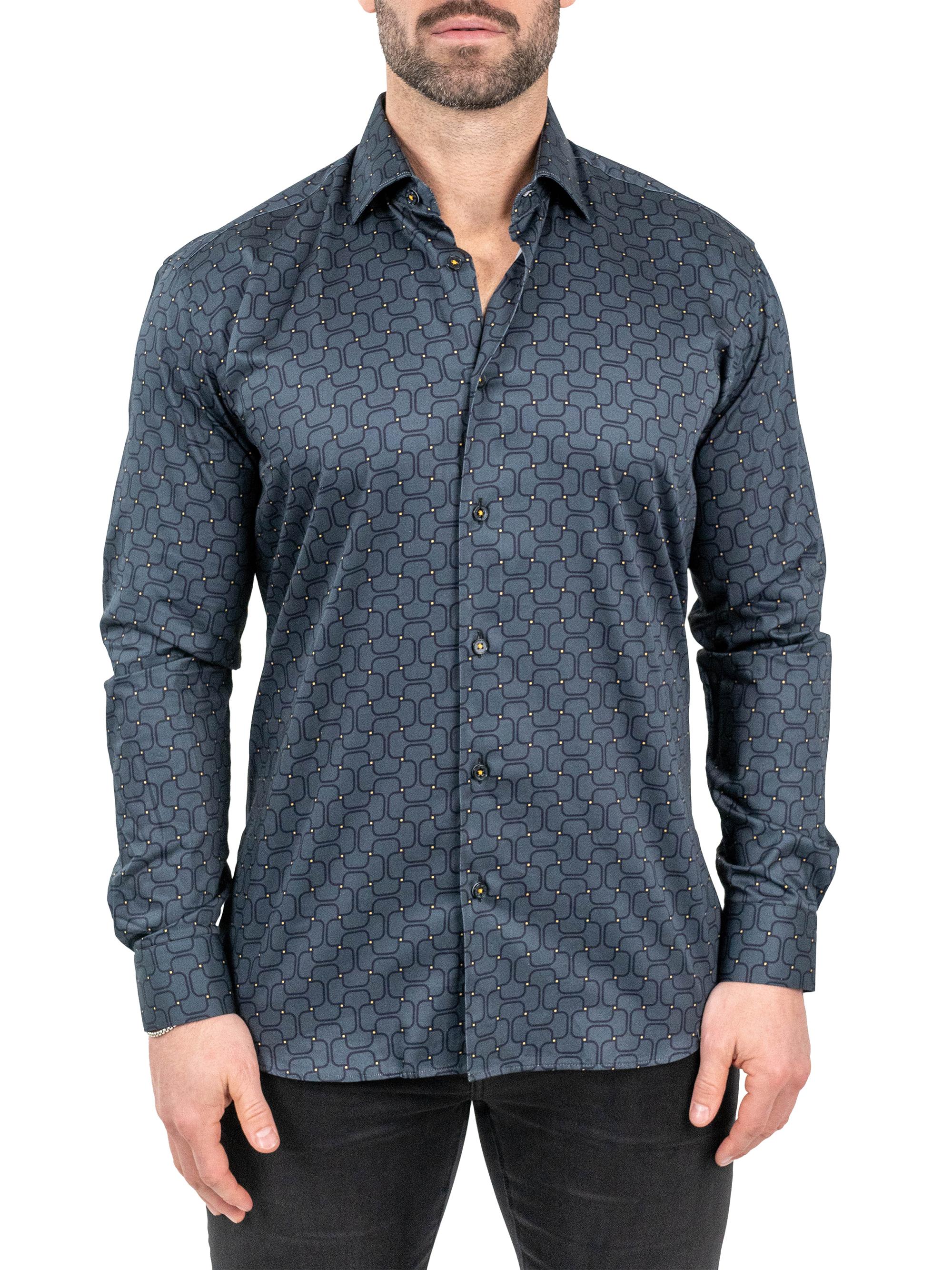 Maceoo Men's Fibonacci Shirt - Grey