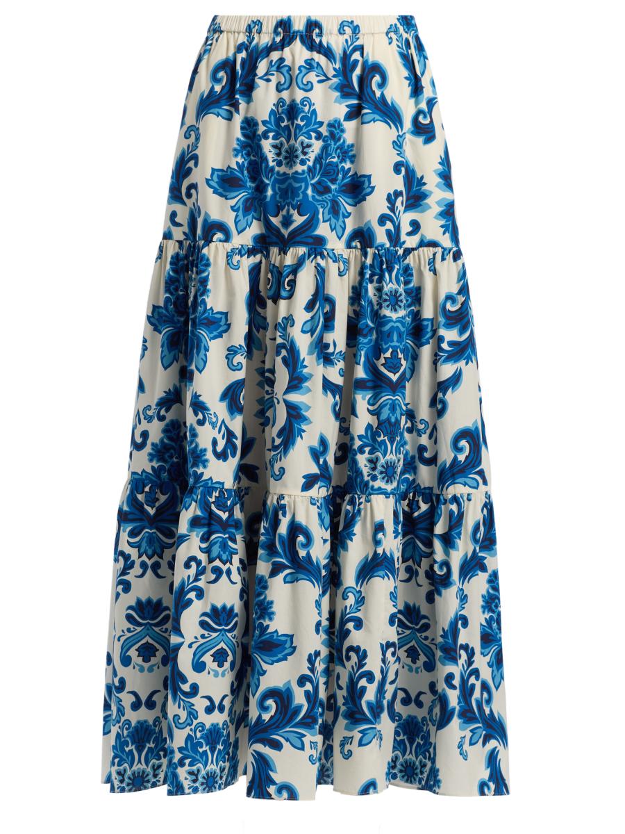 Cara Cara Melanie Floral Tiered Midi Skirt | Saks Fifth Avenue