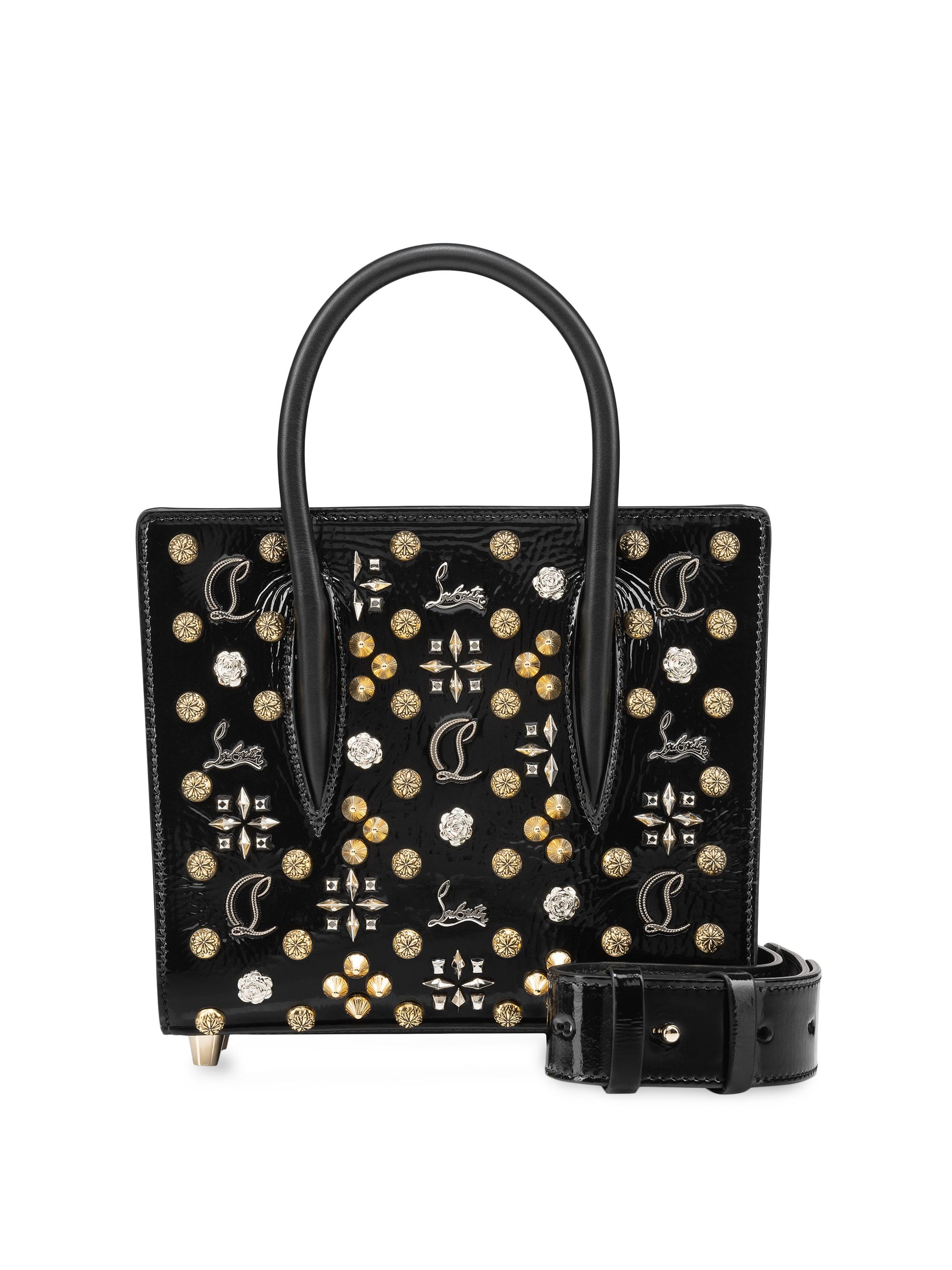 Christian Louboutin Women's Paloma Mini Calfskin Top Handle Bag - Black Multicolor