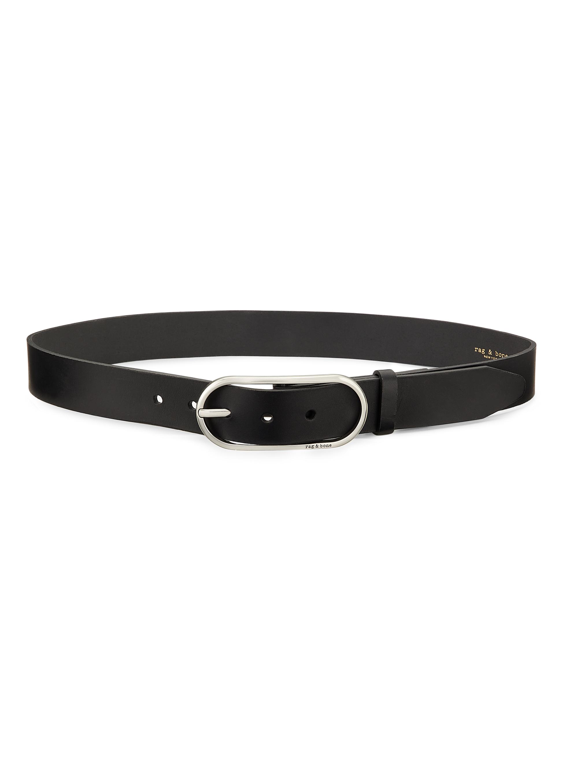 rag & bone Rounded Rebound Leather Belt Sz M Rounded Rebound Leather Belt - Bordeaux | rag & bone main image 3