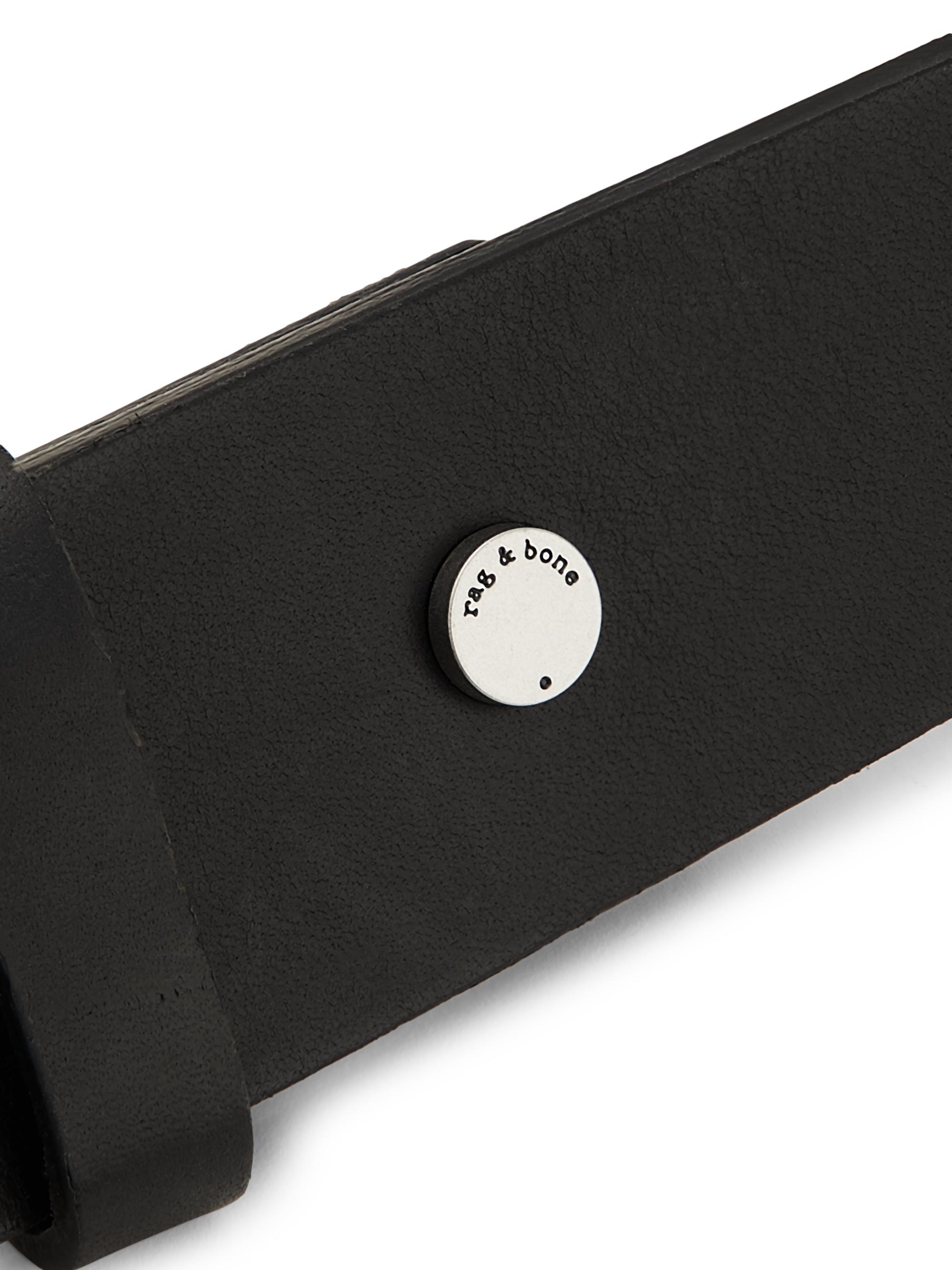 rag & bone Rounded Rebound Leather Belt | Saks Fifth Avenue display picture 1