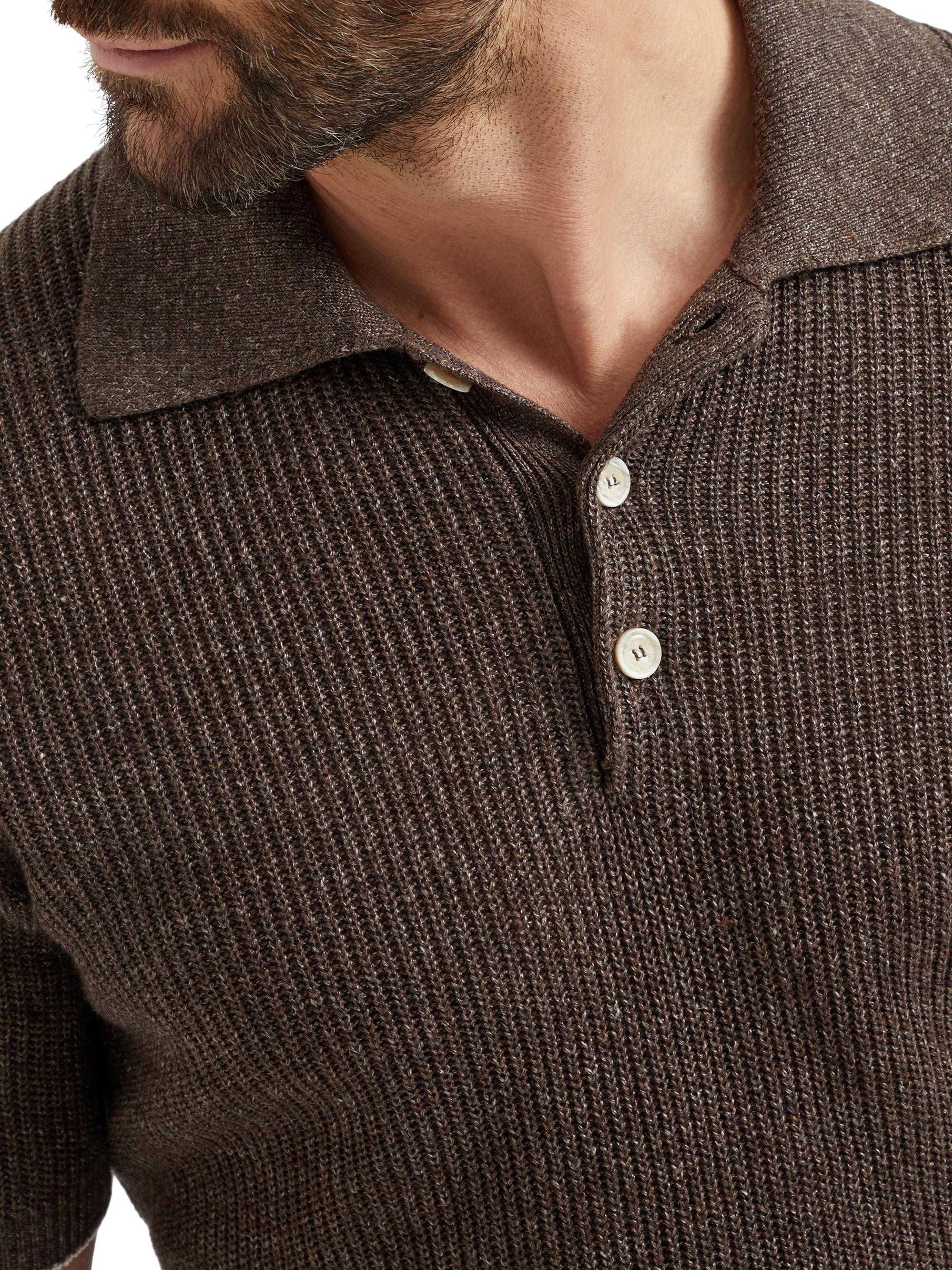 Brunello Cucinelli Linen and Cotton Half English Rib Knit
