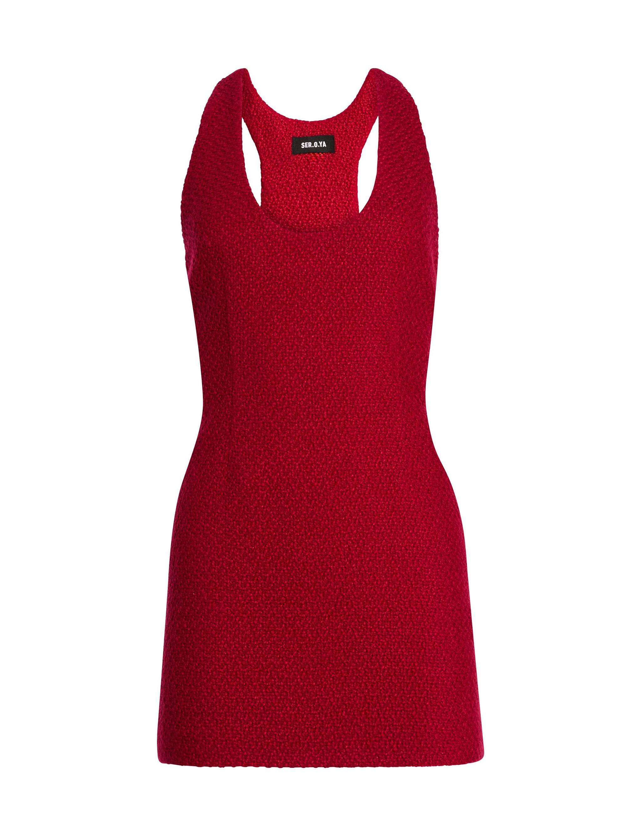 Ser.o.ya Women's Harlowe Boucle Mini Dress - Ruby Red