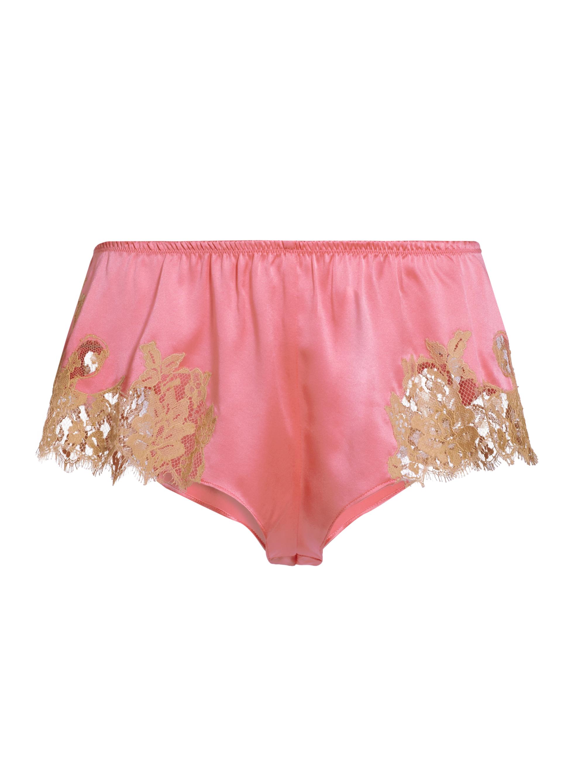 Kiki de Montparnasse Women's Loungewear Orchid Lace-Trimmed Shorts - Rose Sucre