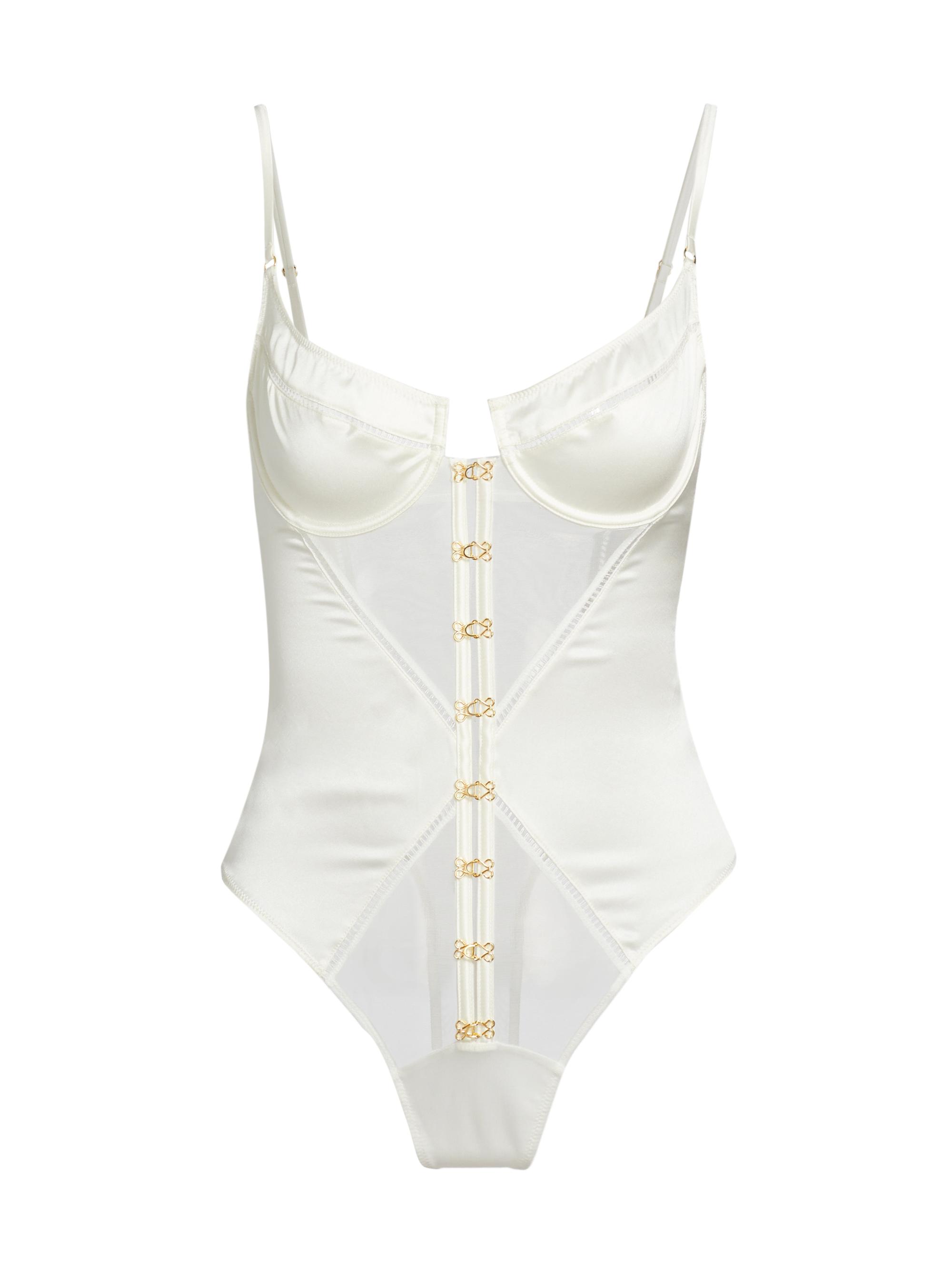 Kiki de Montparnasse Women's Temptress Stretch Silk-Tulle Underwire Bodysuit -