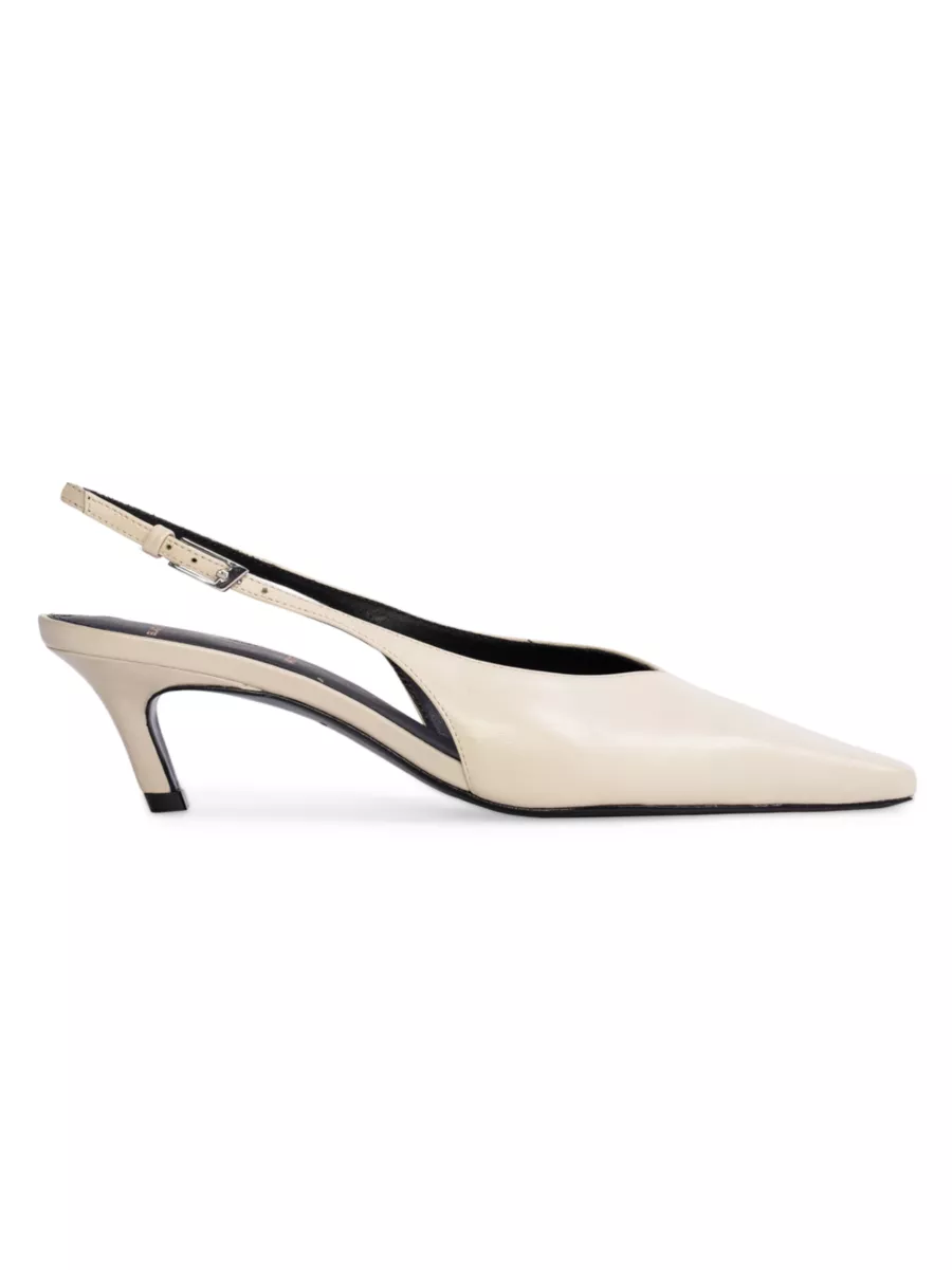Shop Black Suede Studio Lou 50MM Slingback Pumps | Saks