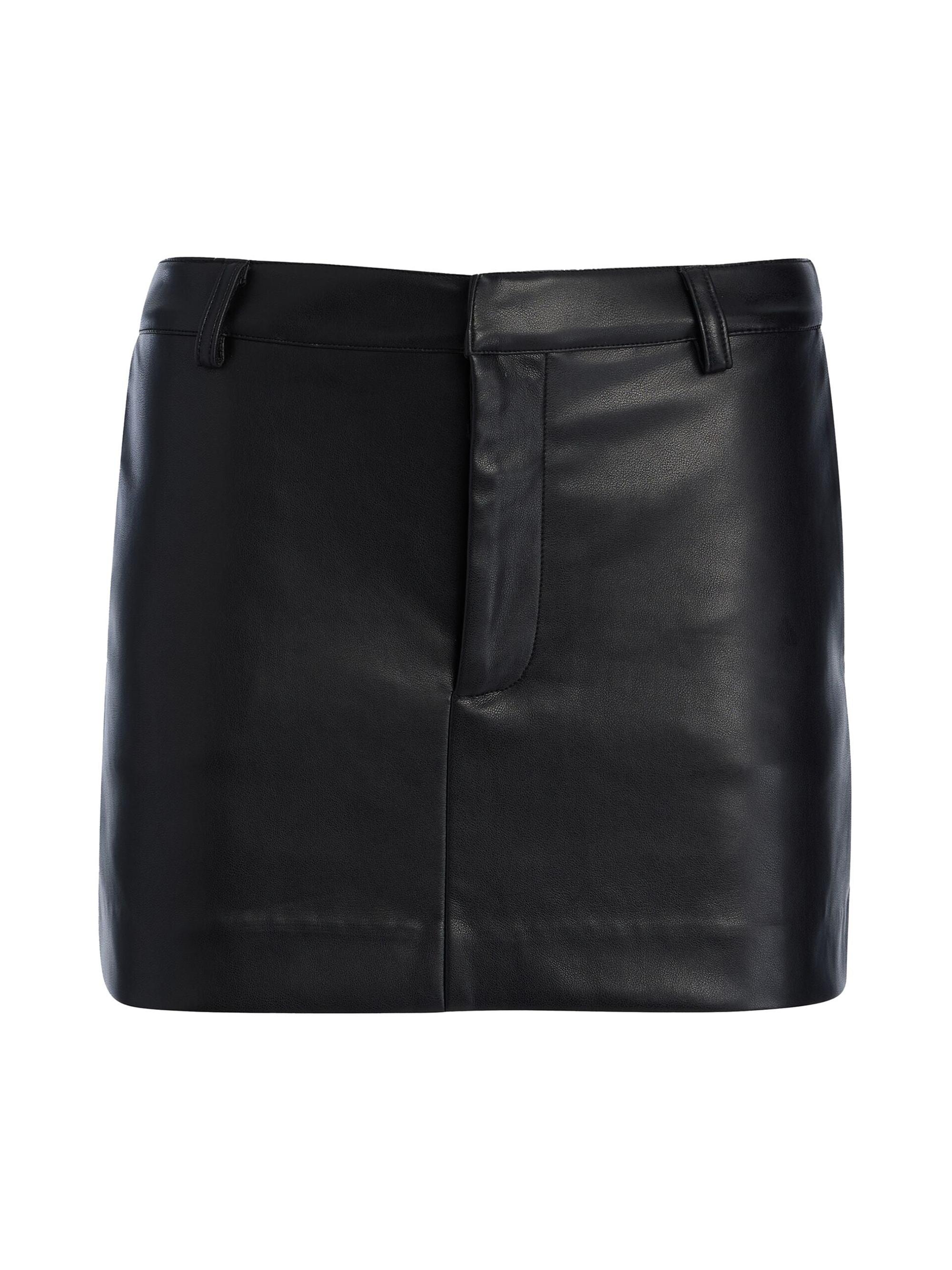 Ser.o.ya Women's Emilia Leather Mini Skirt - Black