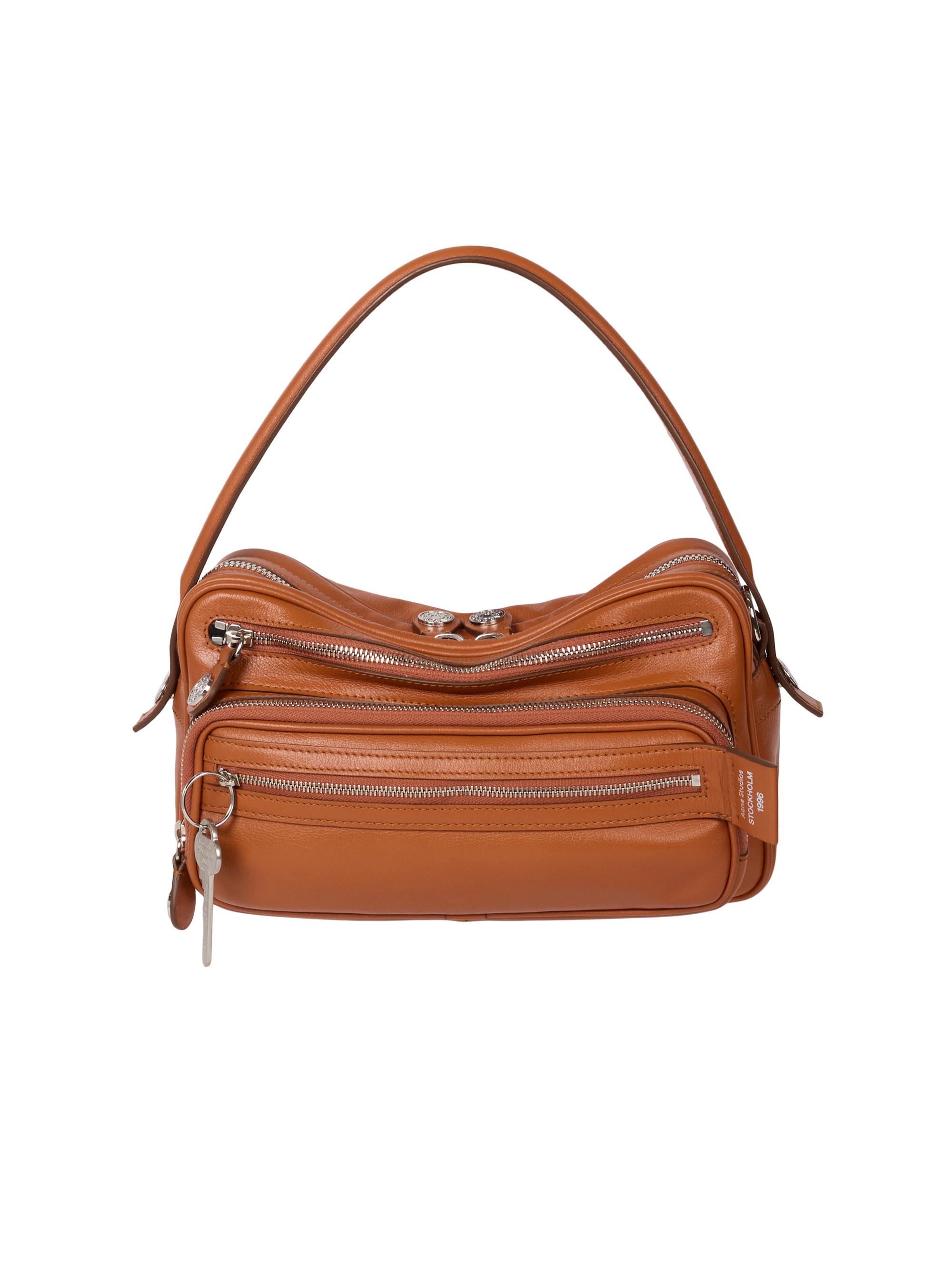 Acne Studios Women's Camero Party Leather Shoulder Bag - Cognac Brown