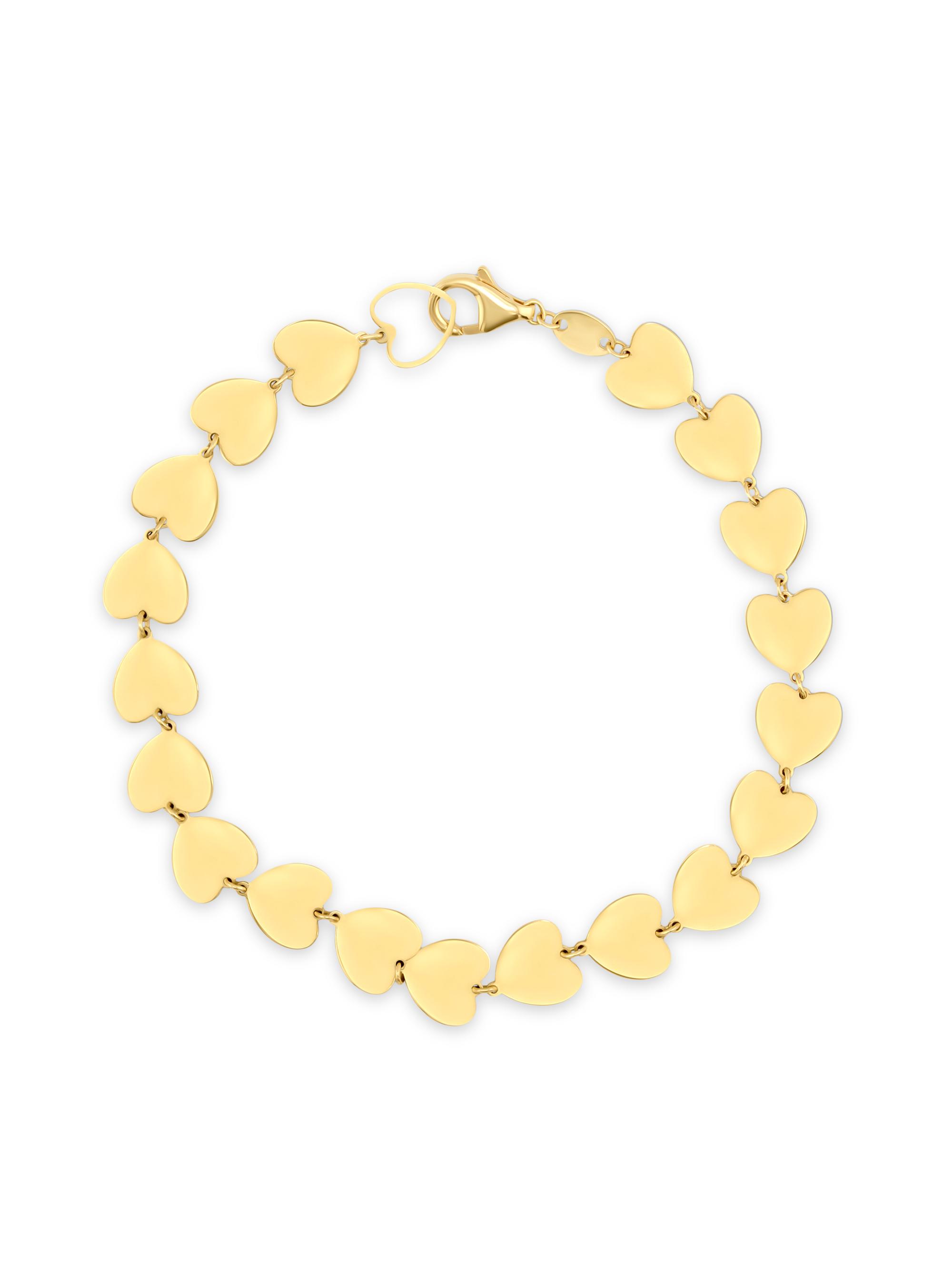 Jia Jia Women's Love 14K Yellow Gold Heart Bracelet - Gold