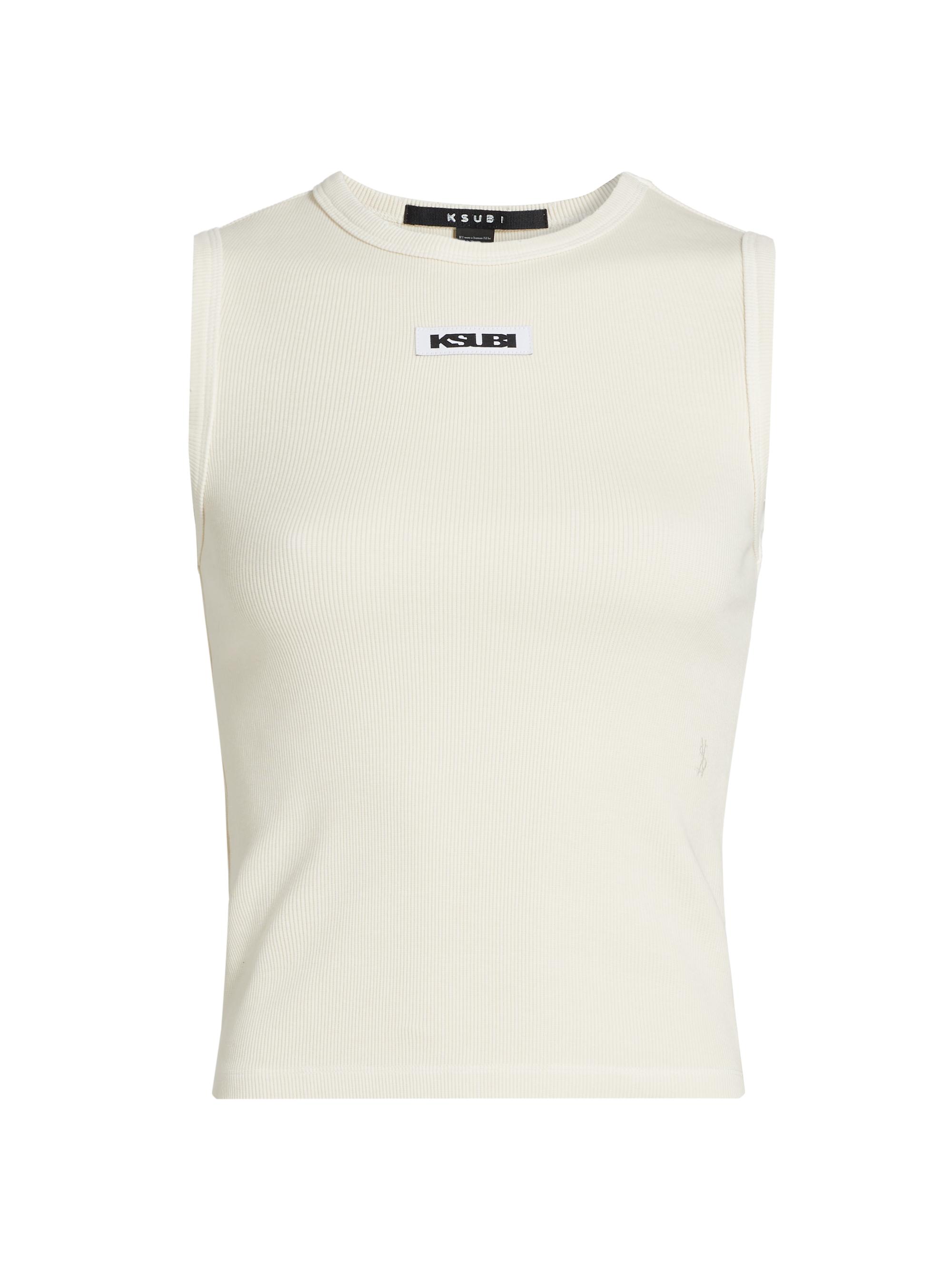 Ksubi Women's Safe in Heaven Labels Syndicate Tank - Tan