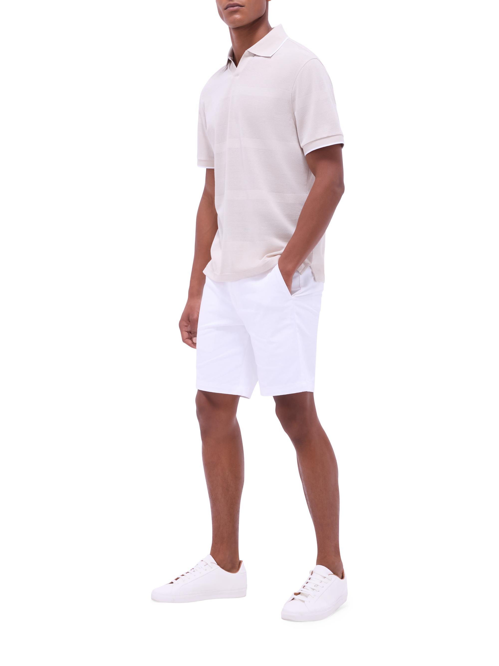 Bugatchi Men's Johnny Collar Polo Shirt - Almond