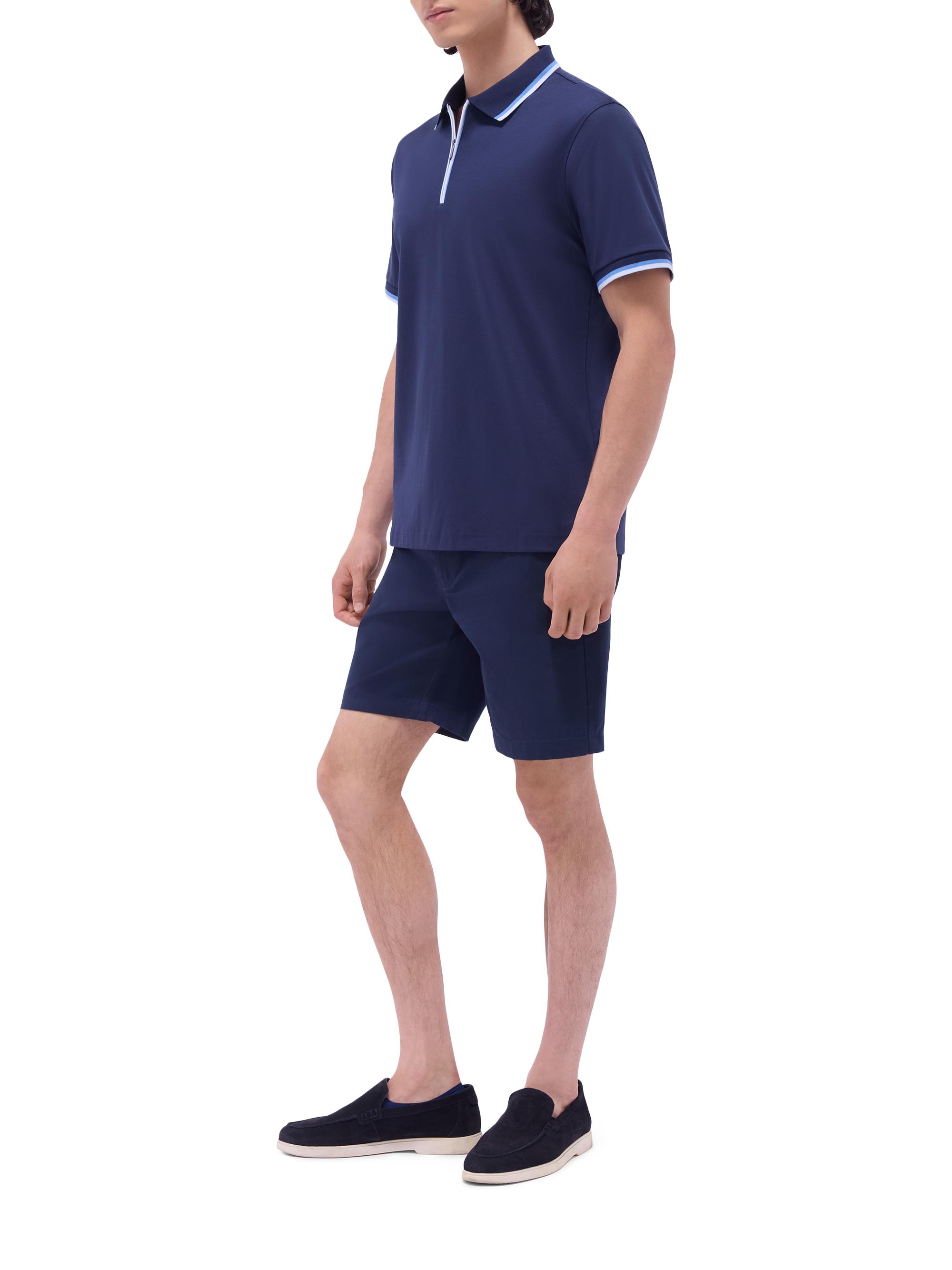 Bugatchi Men's Quarter-Zip Polo Shirt - Navy