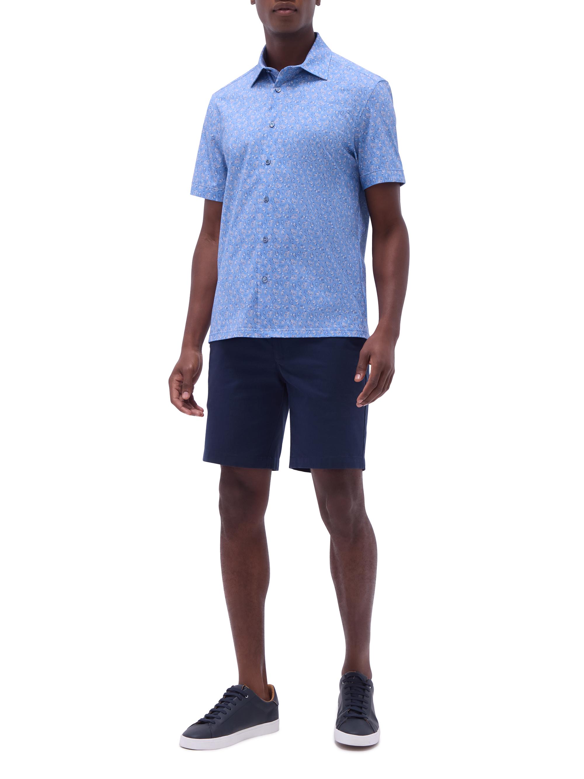 Bugatchi Men's Ooohcotton Milo Button-Front Shirt - Air Blue