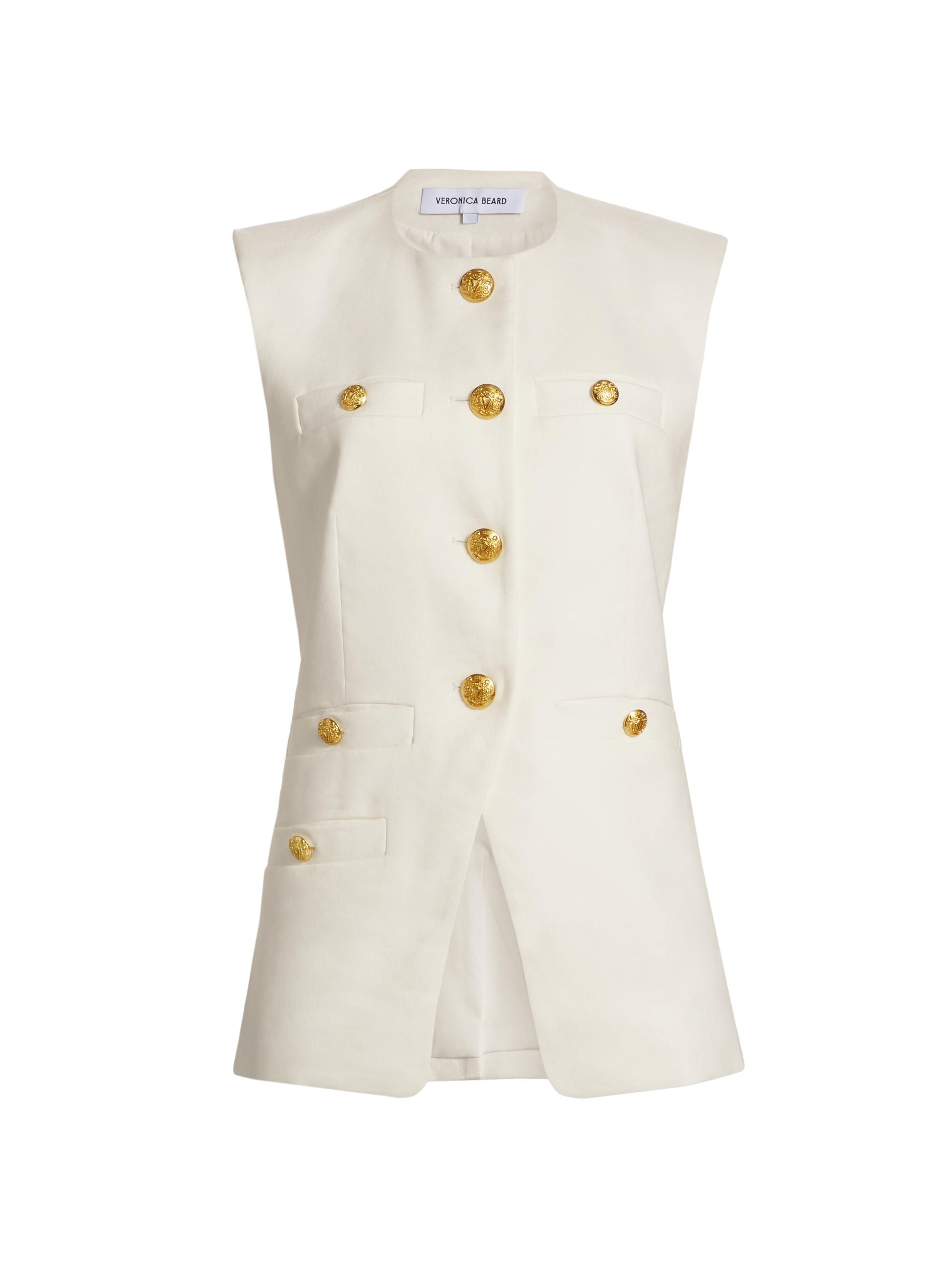 Veronica Beard Tamara Tailored Cotton-Blend Vest | Saks