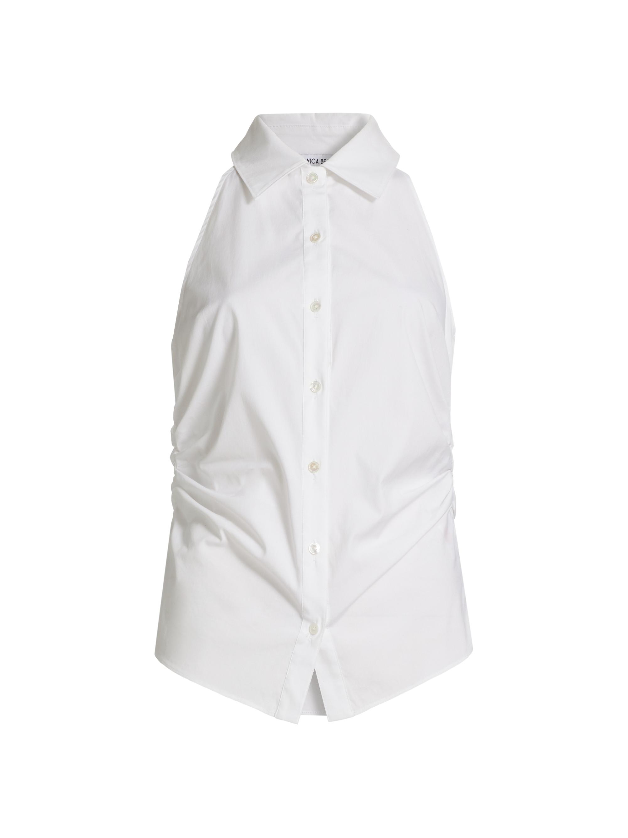 Veronica Beard Women's Regina Sleeveless Button-Up Shirt - White