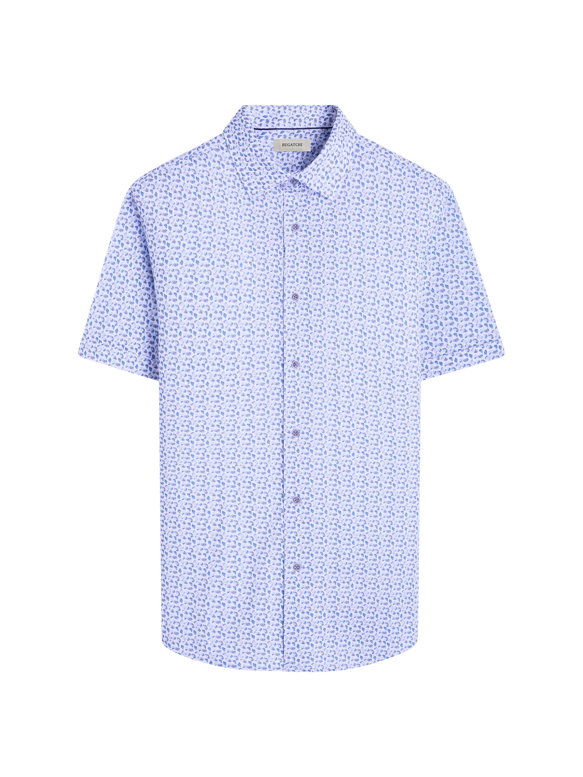 Bugatchi Men's Ooohcotton Miles Button-Front Shirt - Classic Blue