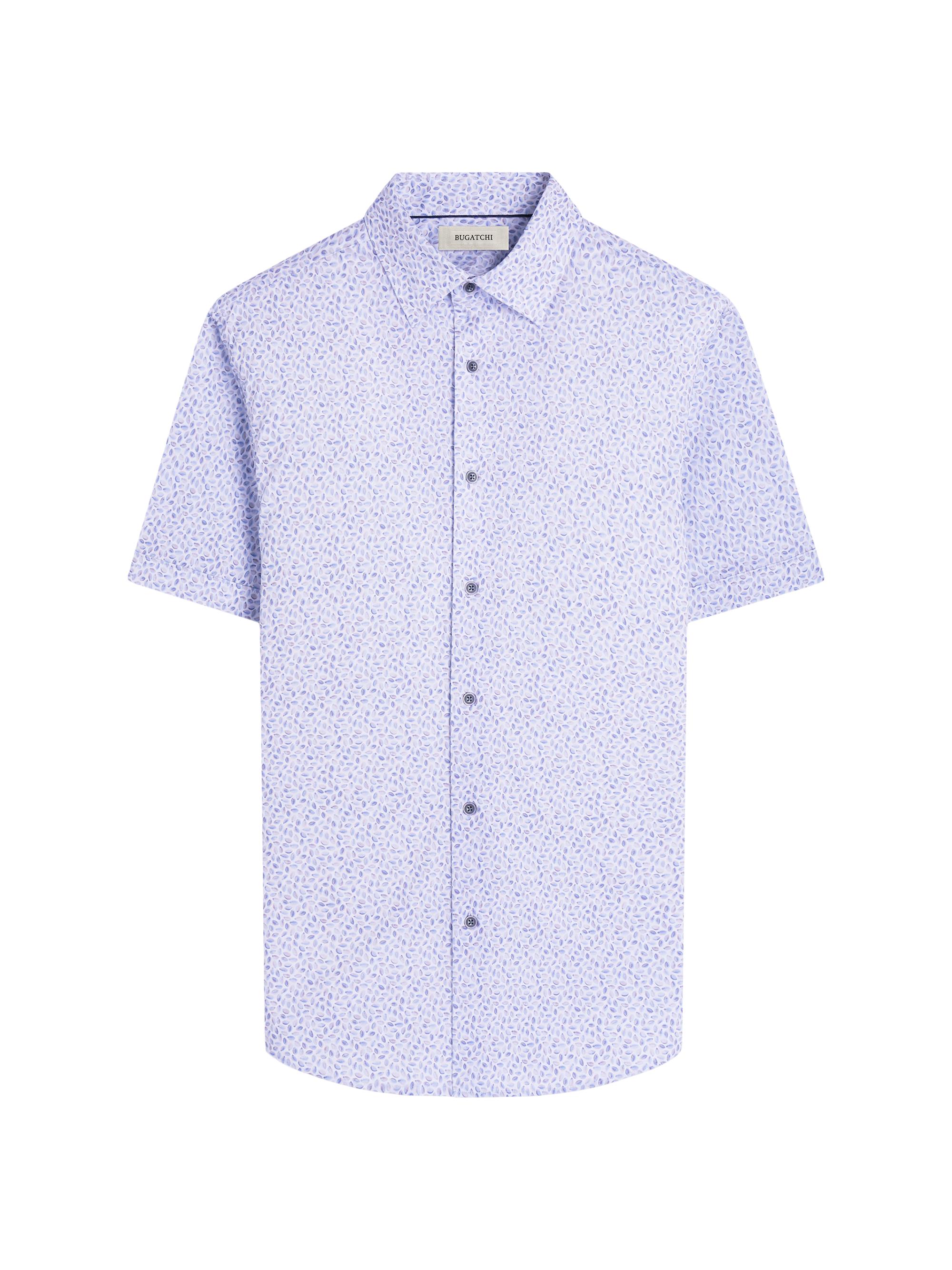 Bugatchi Men's Miles Cotton Short-Sleeve Shirt - Almond