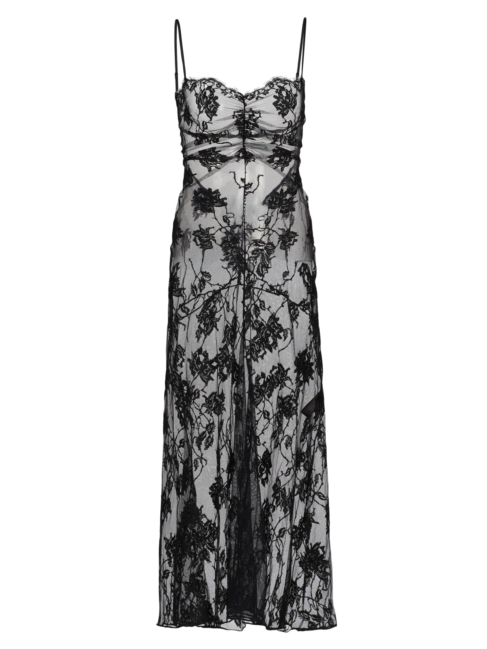 Kiki de Montparnasse Women's Dominique Sheer Lace Midi-Dress - Black