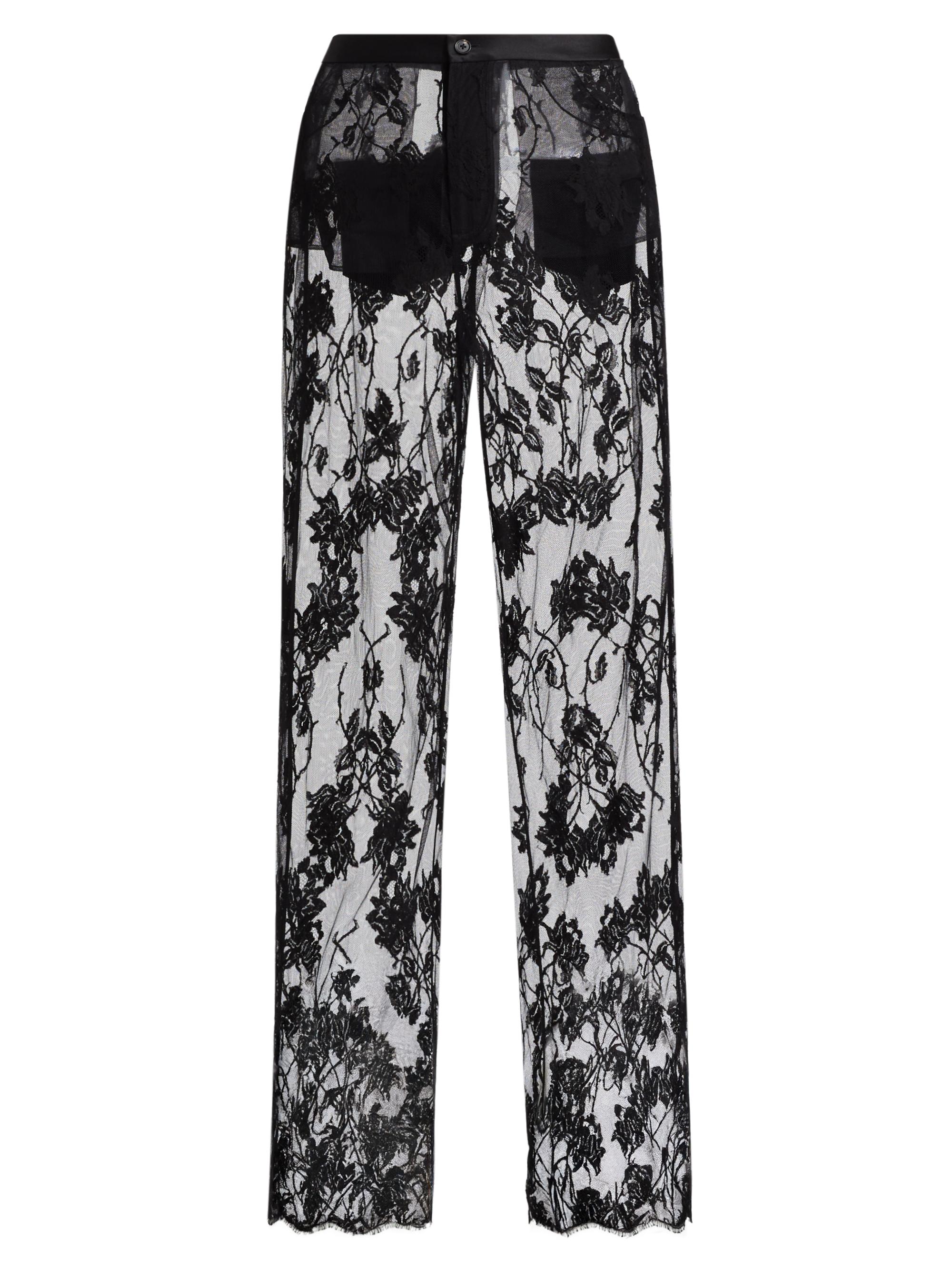 Kiki de Montparnasse Women's Dominique Sheer Lace Pants - Black