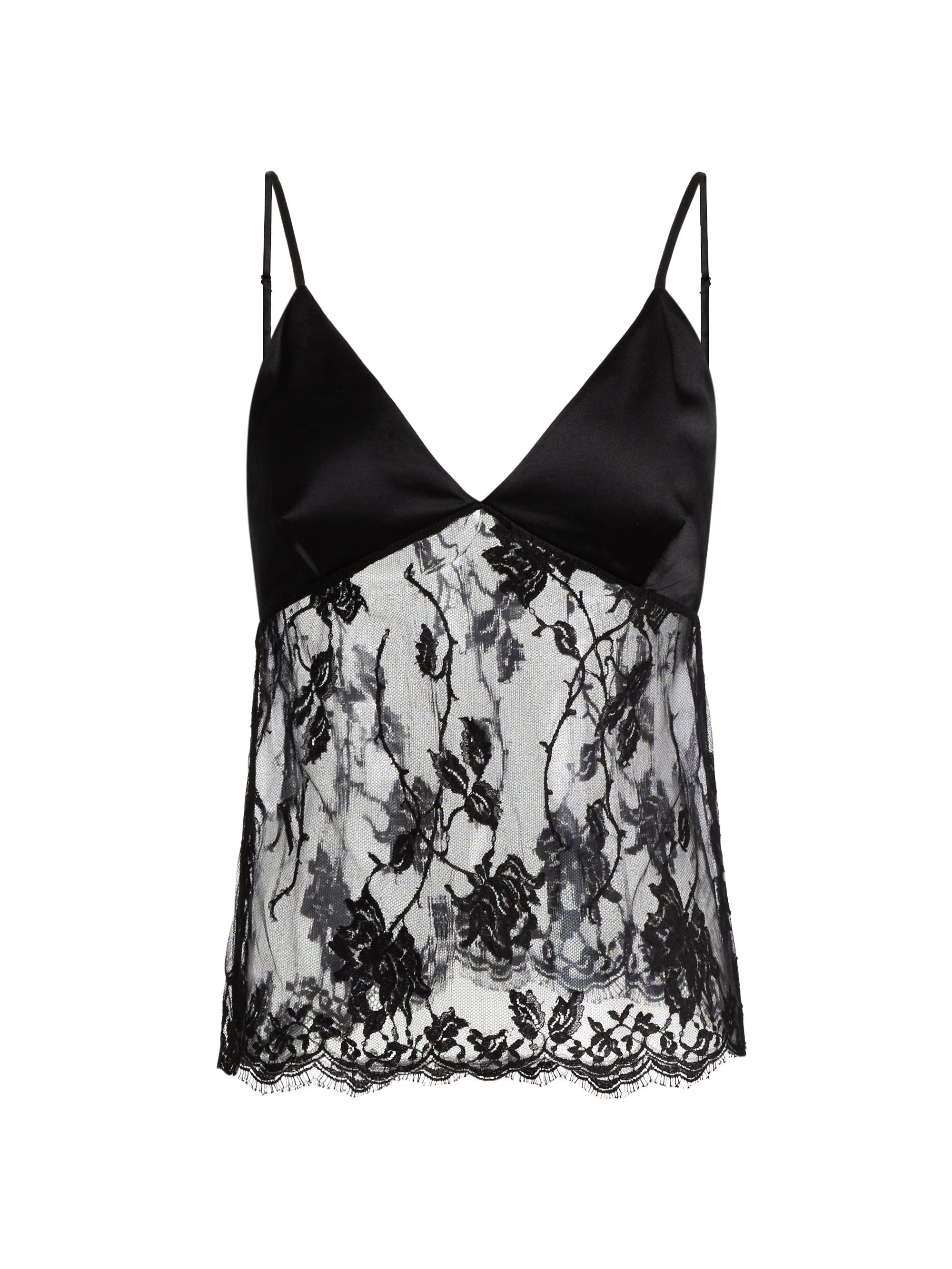 Kiki de Montparnasse Women's Dominique Sheer Lace Cami - Black
