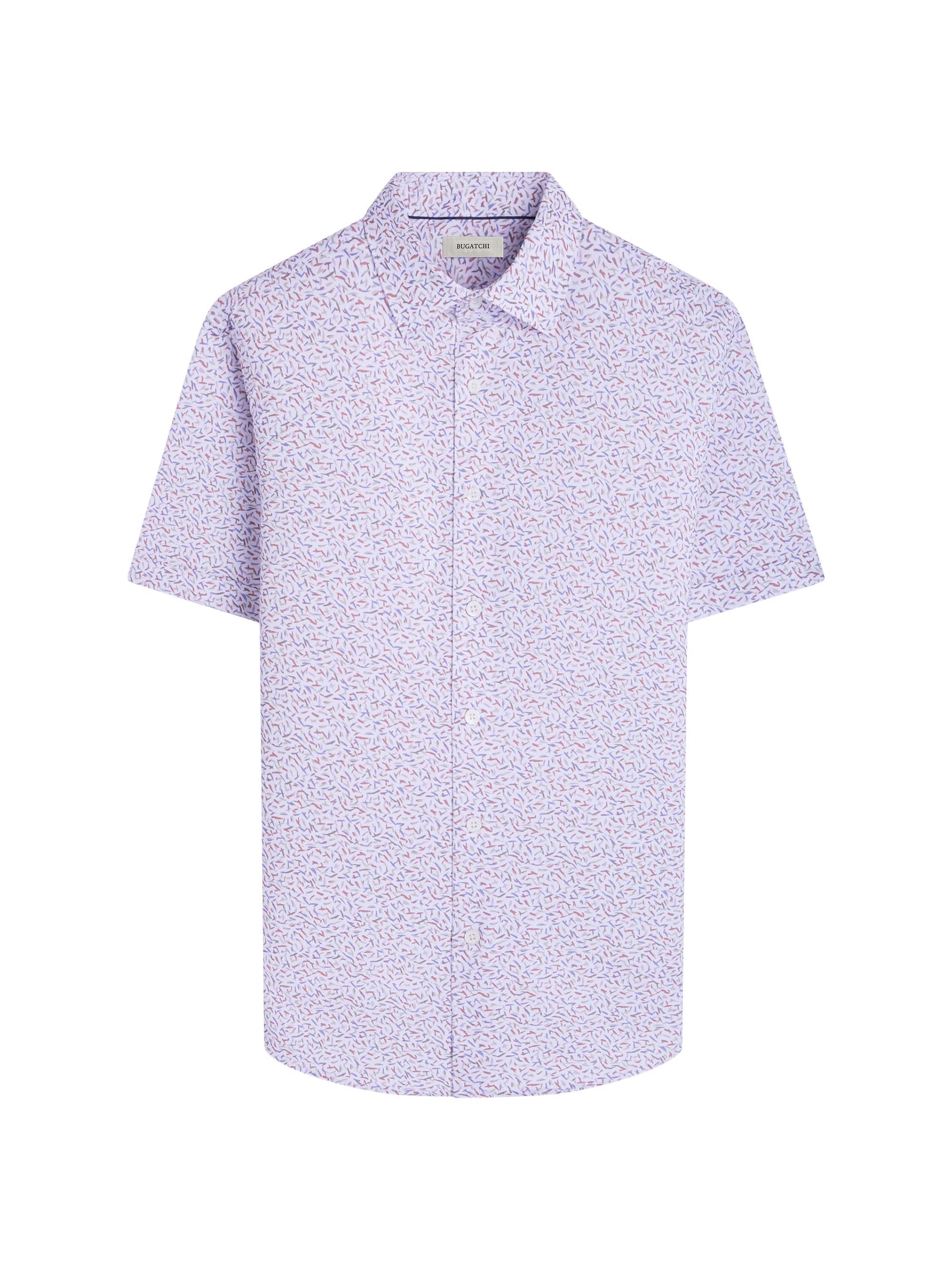 Bugatchi Men's OohCotton Miles Geometric Stretch-Cotton Shirt - Pistachio