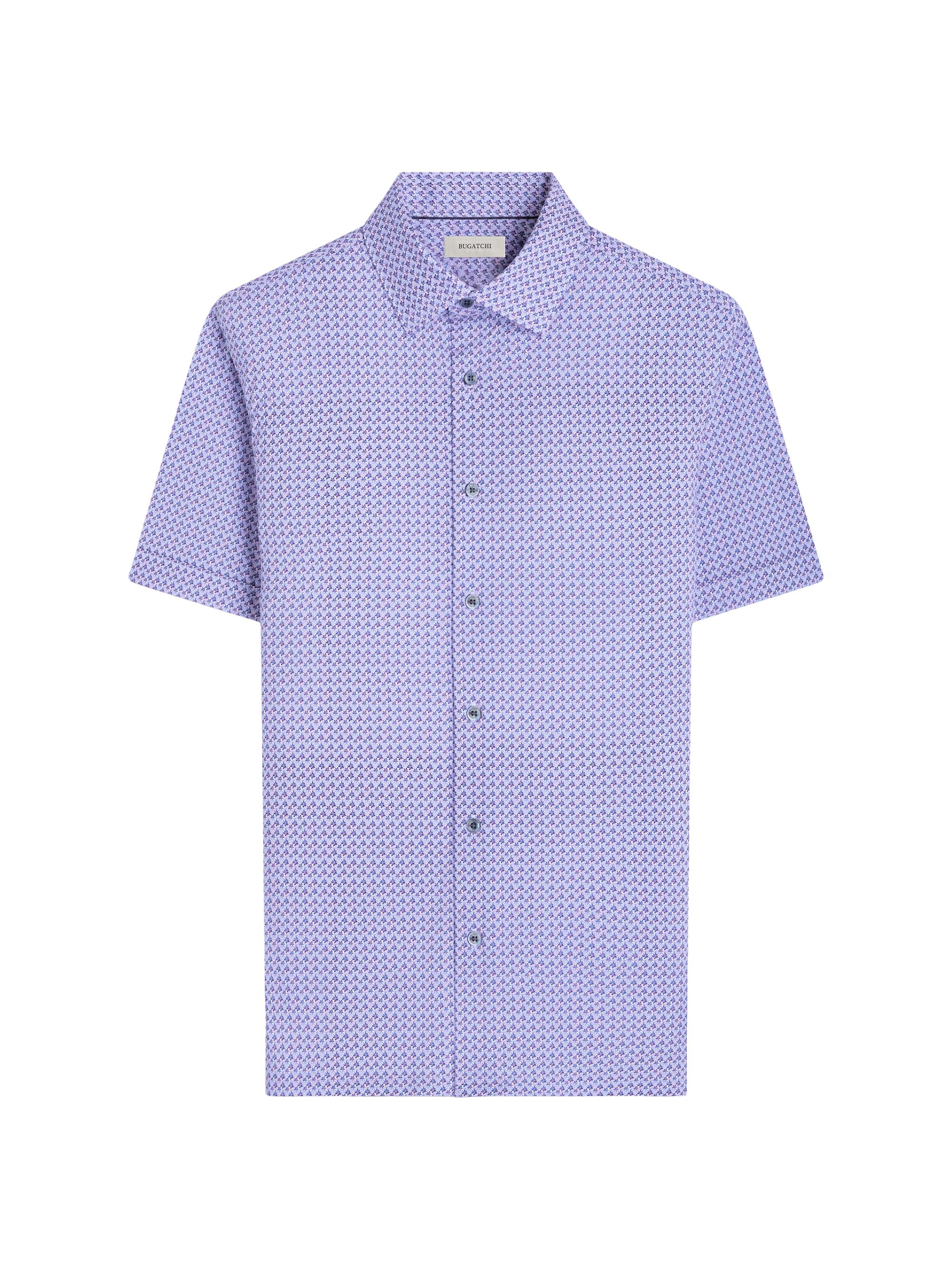 Bugatchi Men's OohCotton Milo Geometric Short-Sleeve Shirt - Lilac