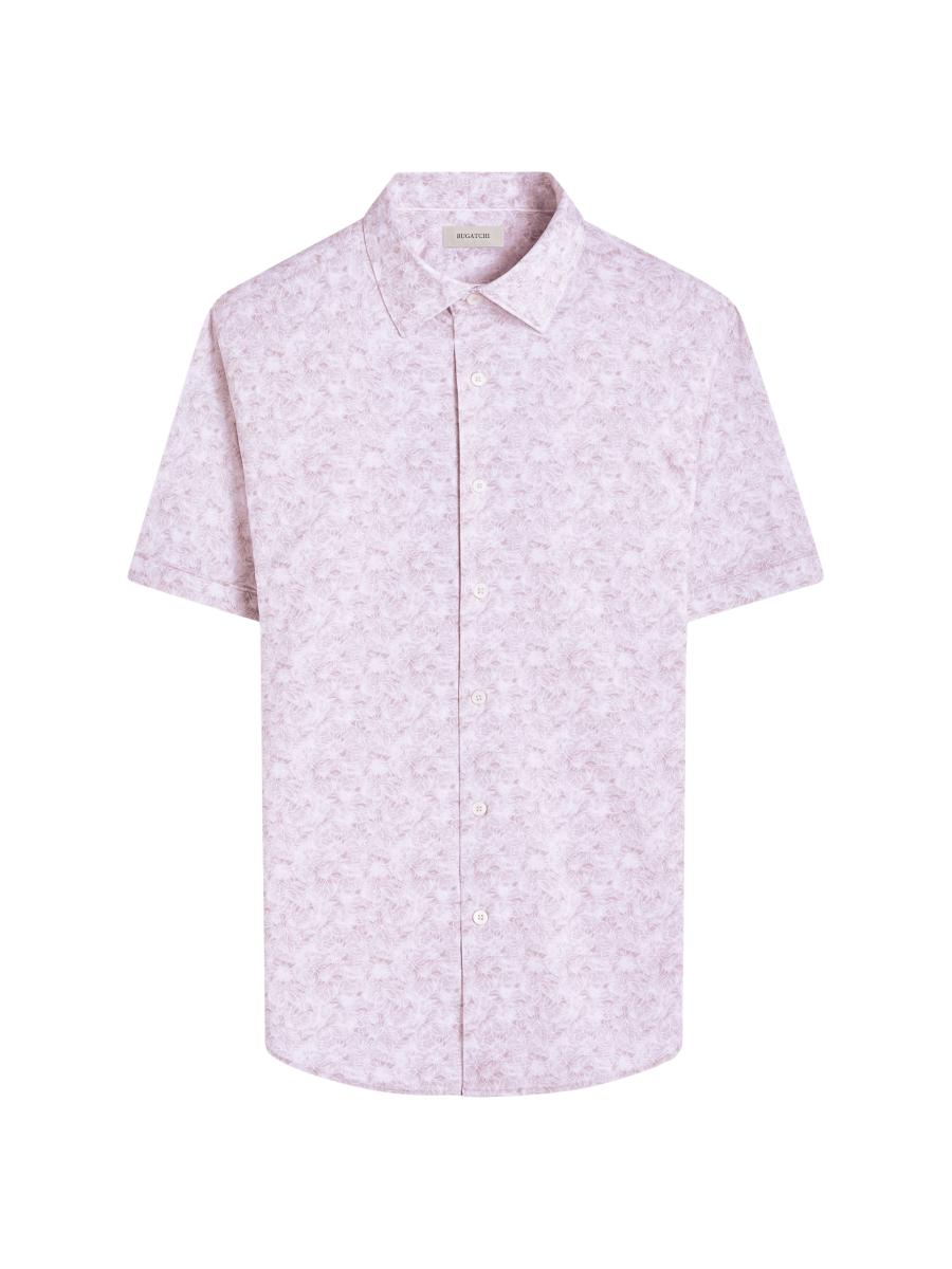 Bugatchi Men's Miles Floral Cotton Short-sleeve Shirt In Sand