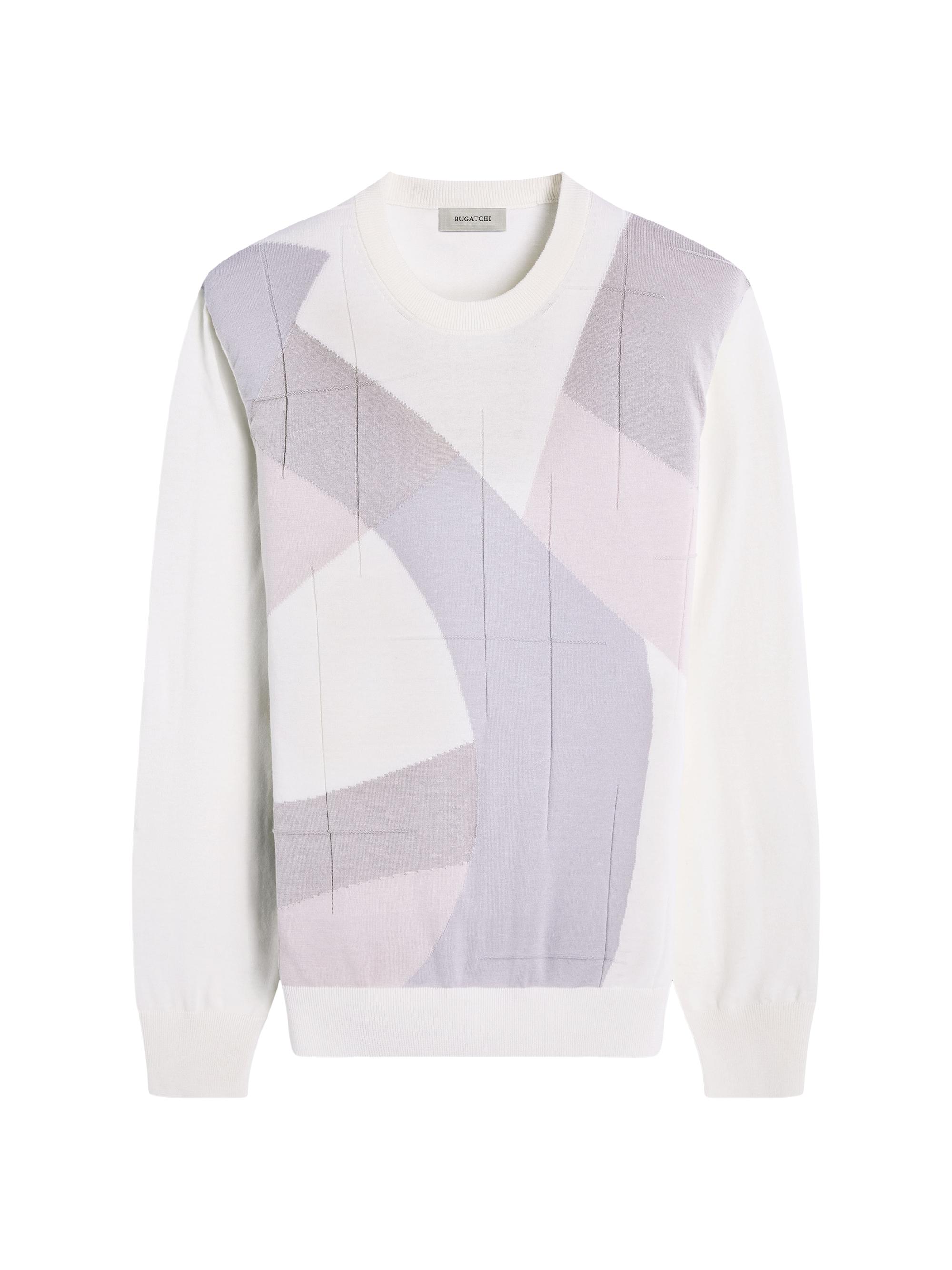 Bugatchi Men's Cotton-Blend Crewneck Sweater - Chalk