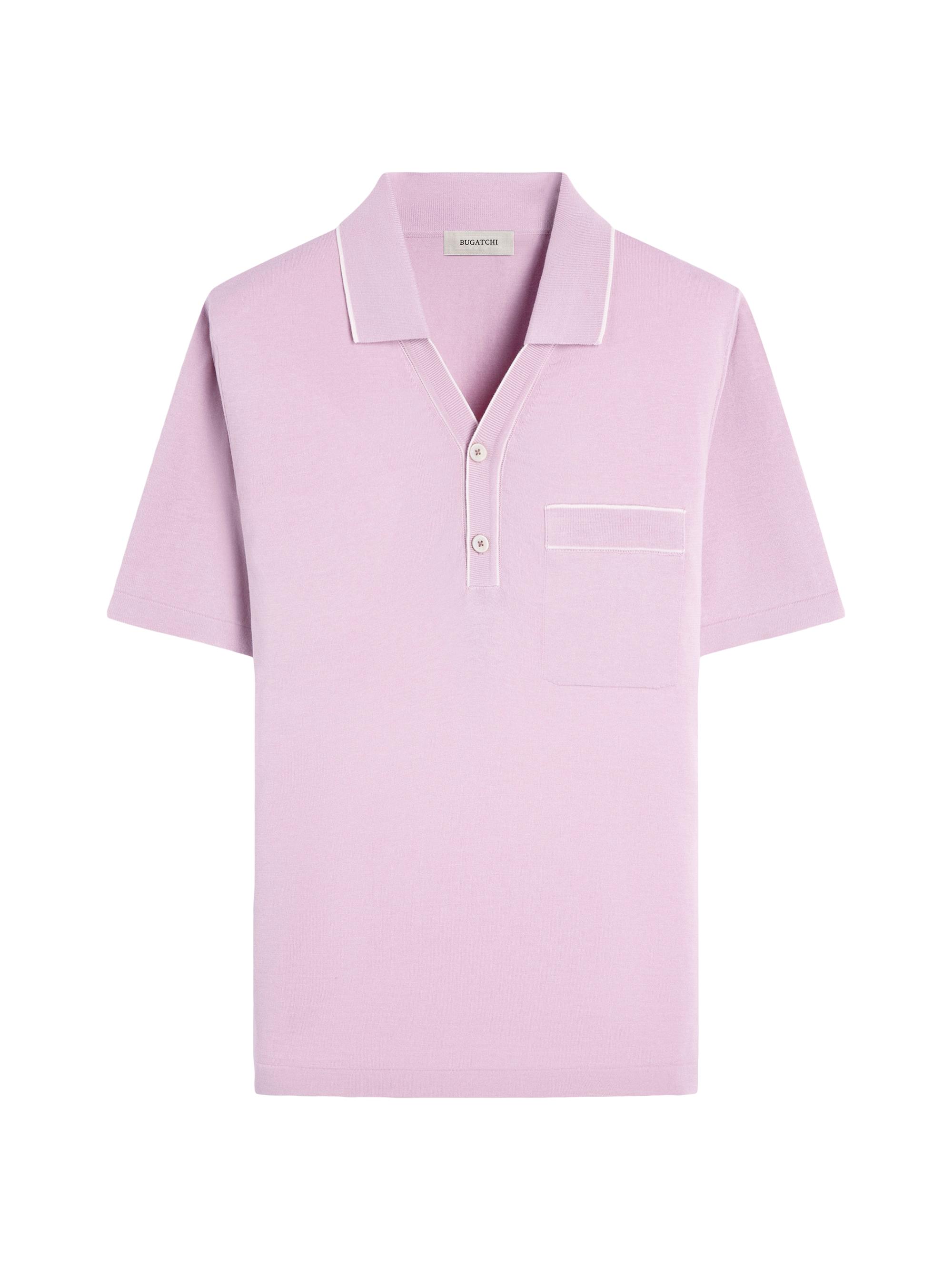 Bugatchi Men's Johnny Collar Cotton-Silk Sweater - Dusty Pink