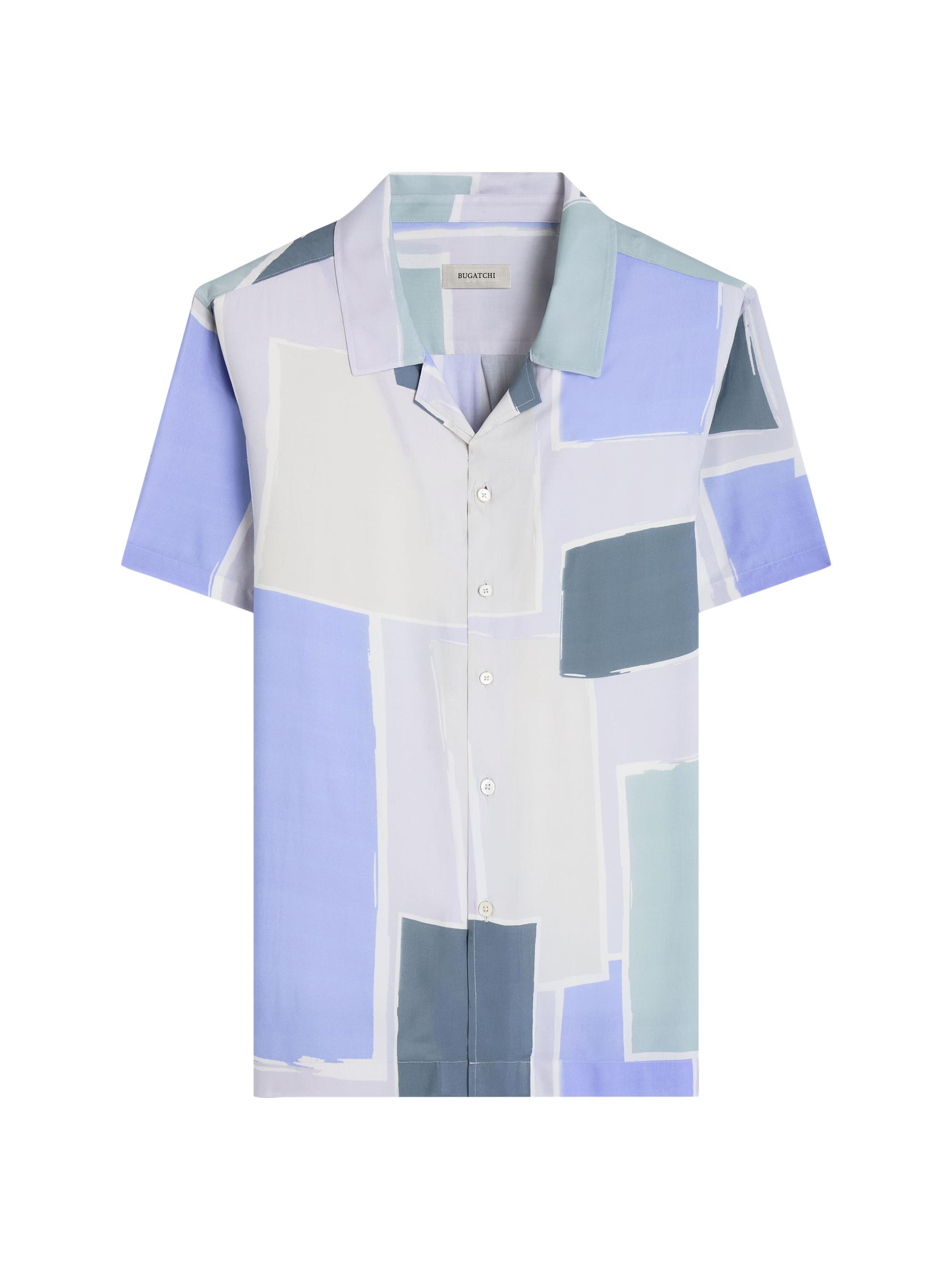 Bugatchi Men's Jackson Printed Camp Shirt - Almond