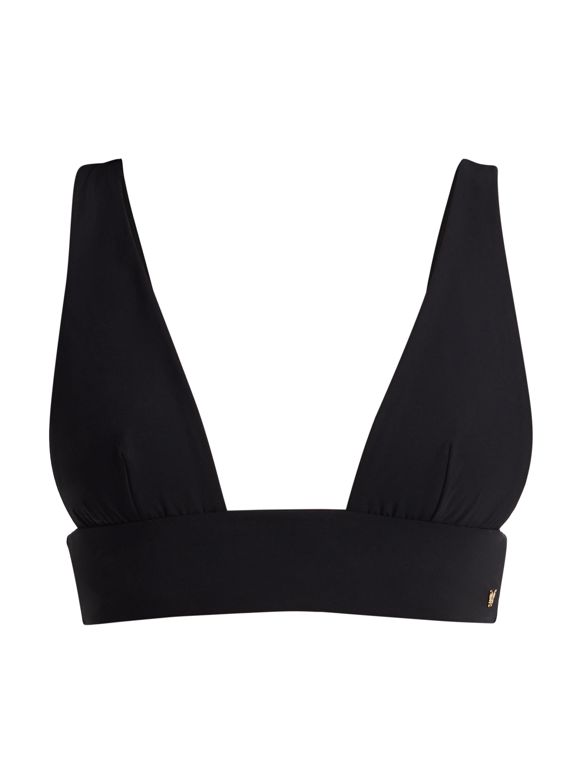 Kiki de Montparnasse Women's Echauffe V-Neck Bikini Top - Black