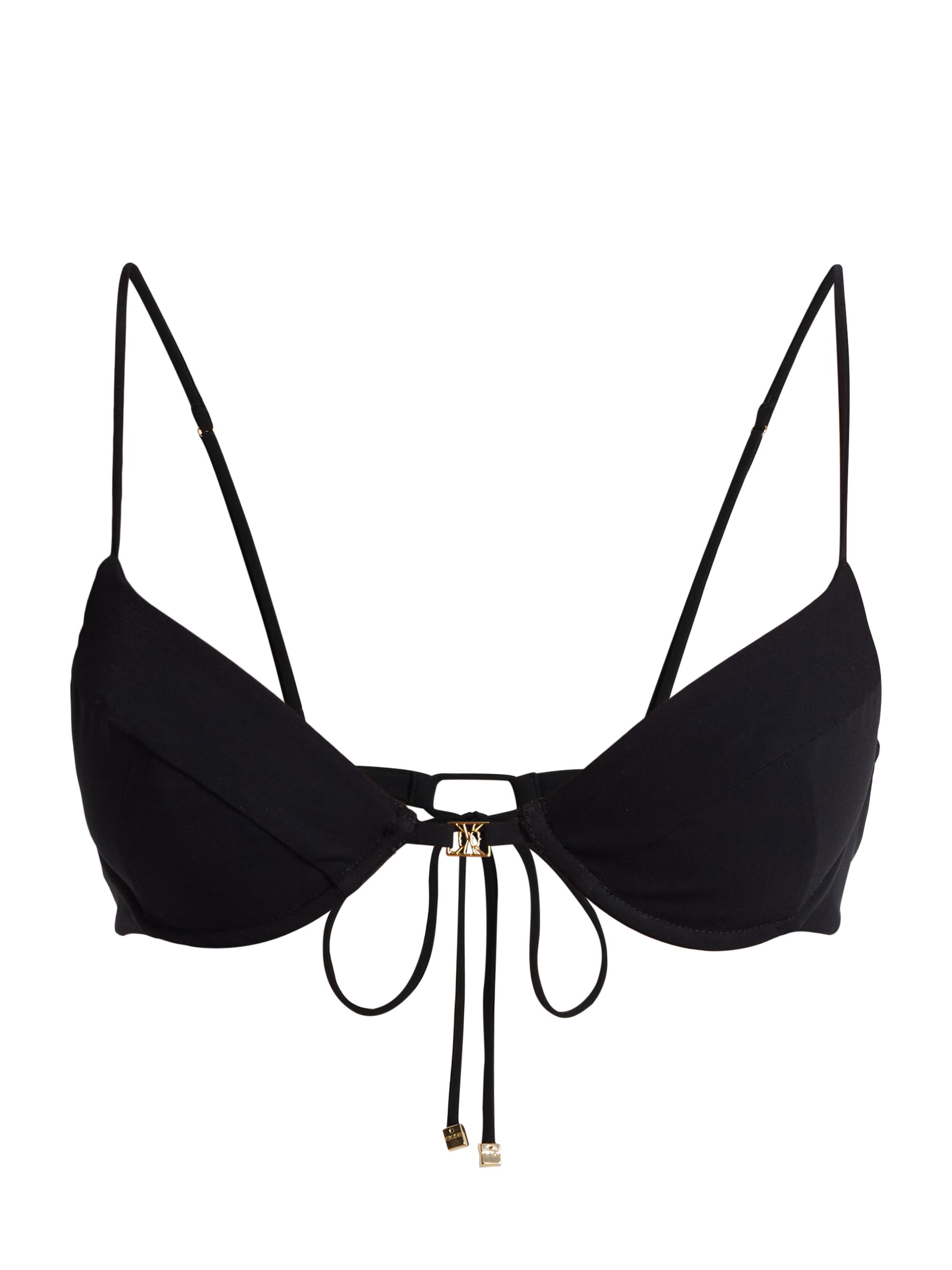 Kiki de Montparnasse Women's Self-Tie Demi Bikini Top - Black