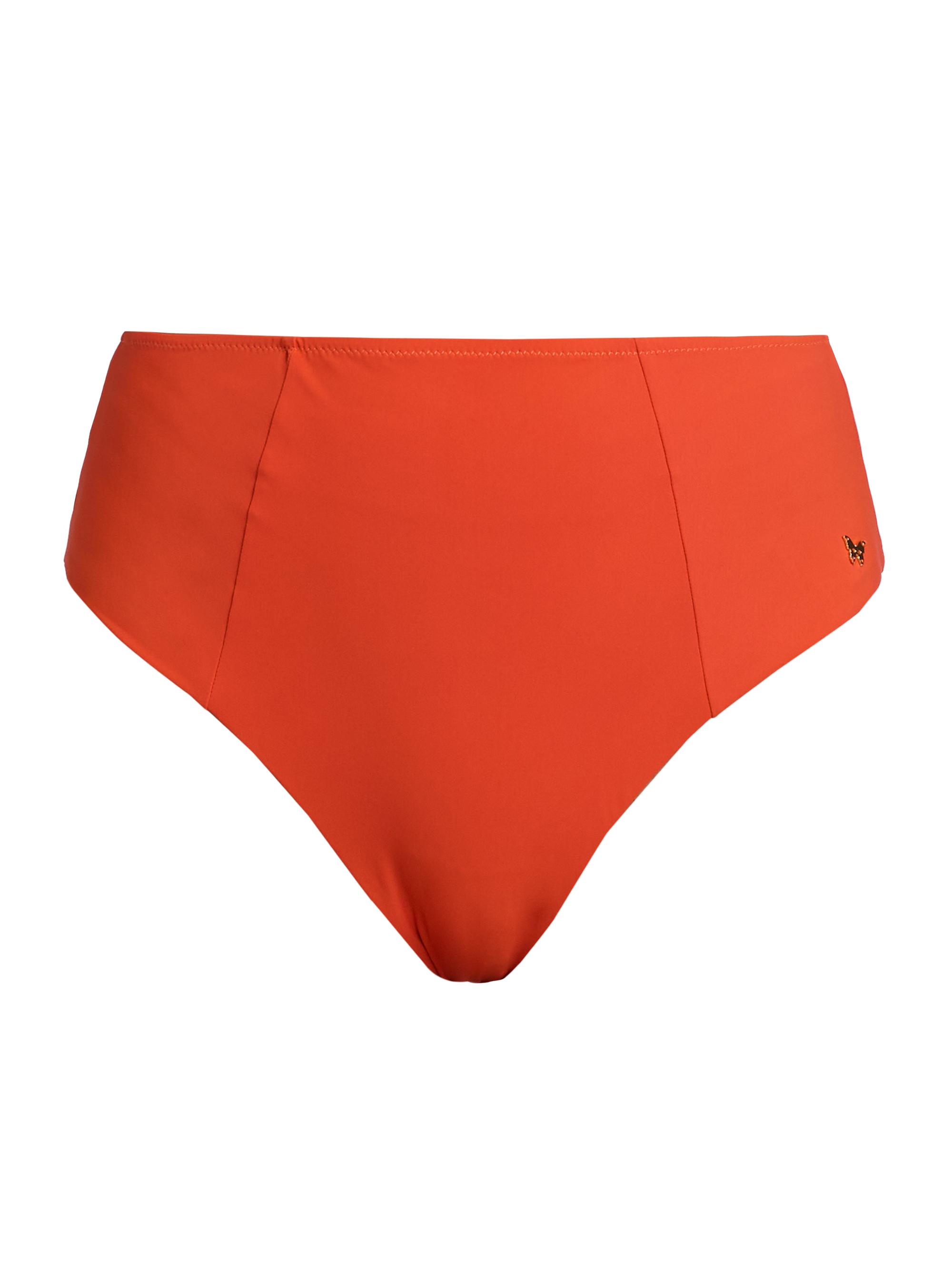 Kiki de Montparnasse Women's Echauffe High-Waisted Bikini Bottom - Tangerine