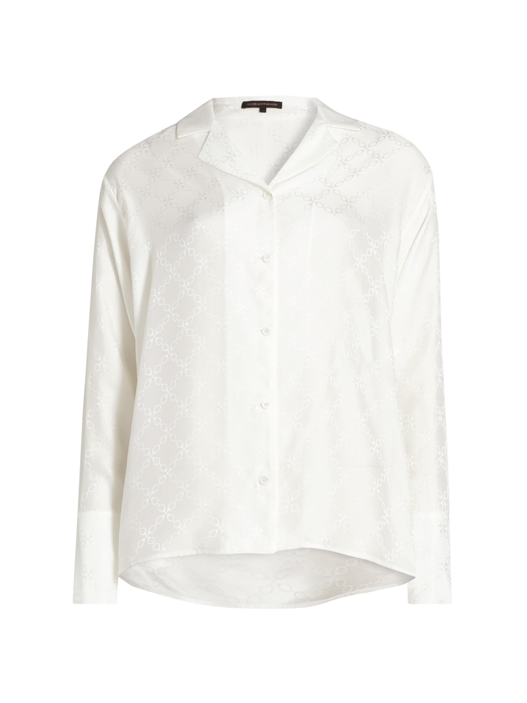 Kiki de Montparnasse Women's Printed Silk Camp Shirt -