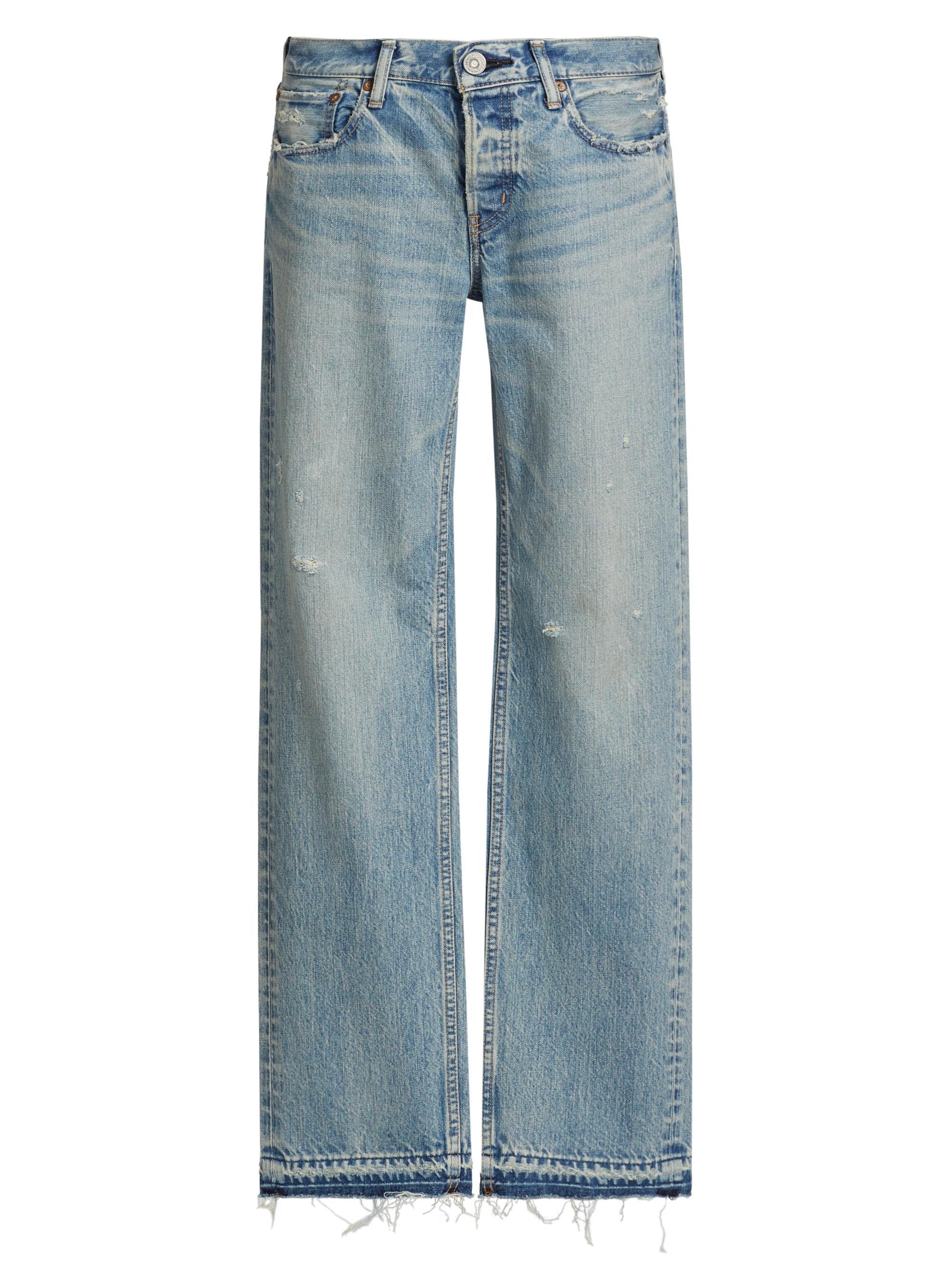 Moussy Vintage Women's Arverne Low-Rise Straight-Fit Jeans - Blue